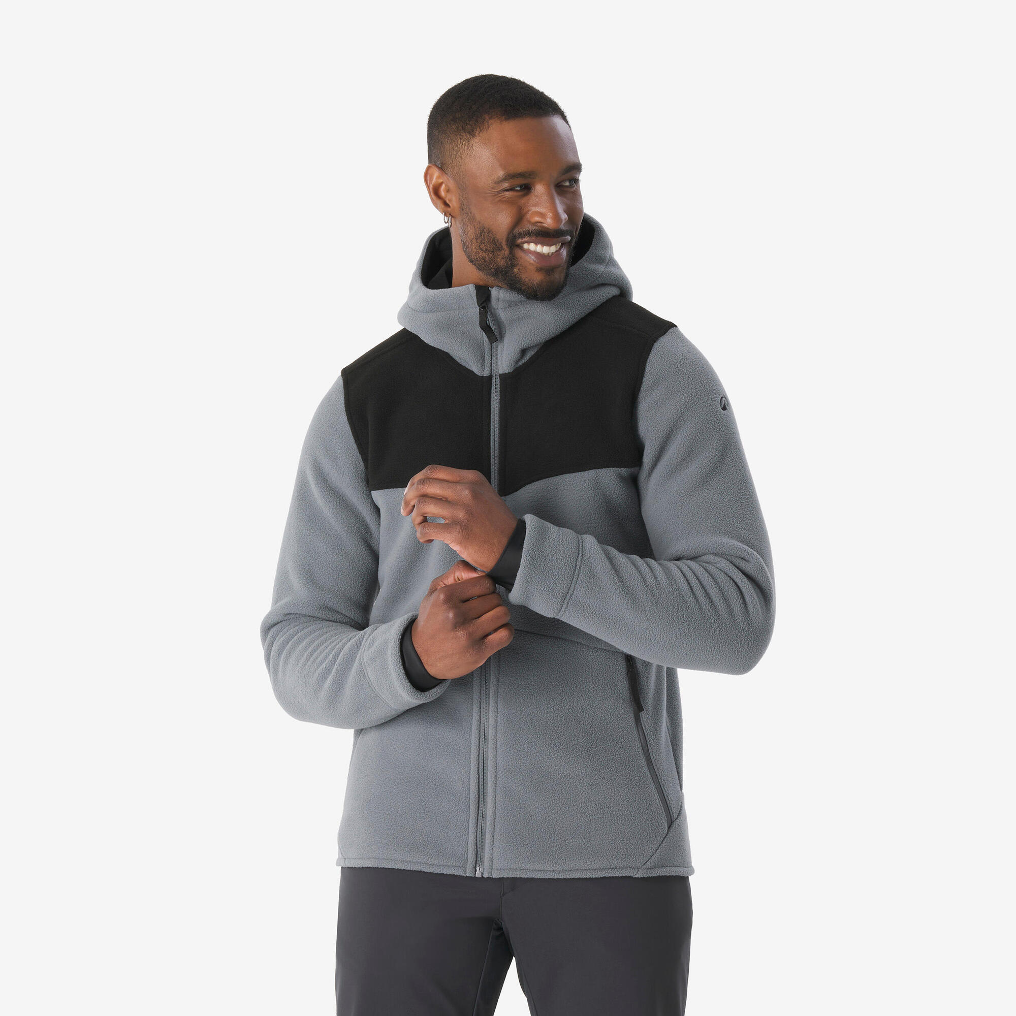 quechua-nh500-herren-fleecejacke-schwarz-warm image 7