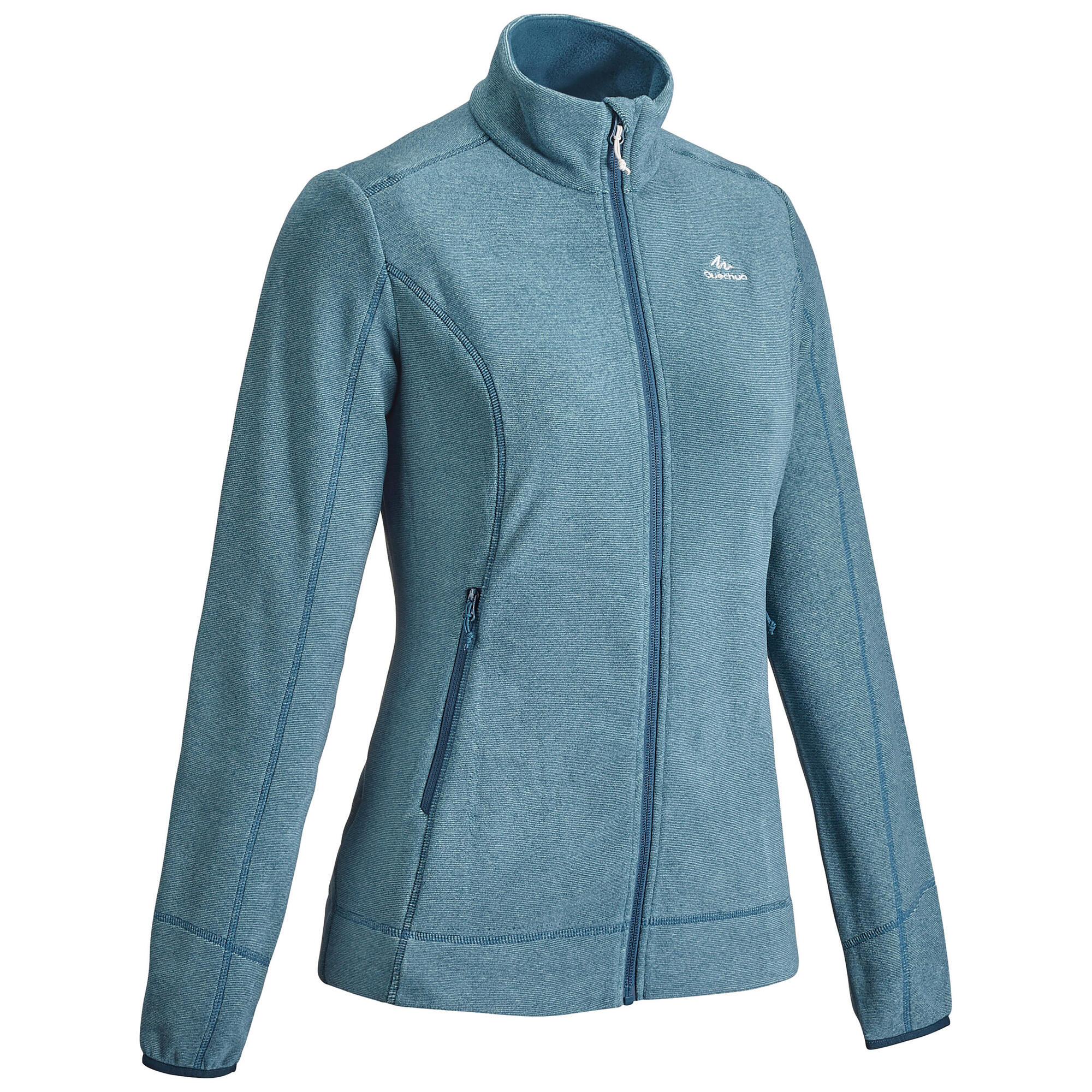 quechua-mh120-fleecejacke-damen-petrol-warm image 6
