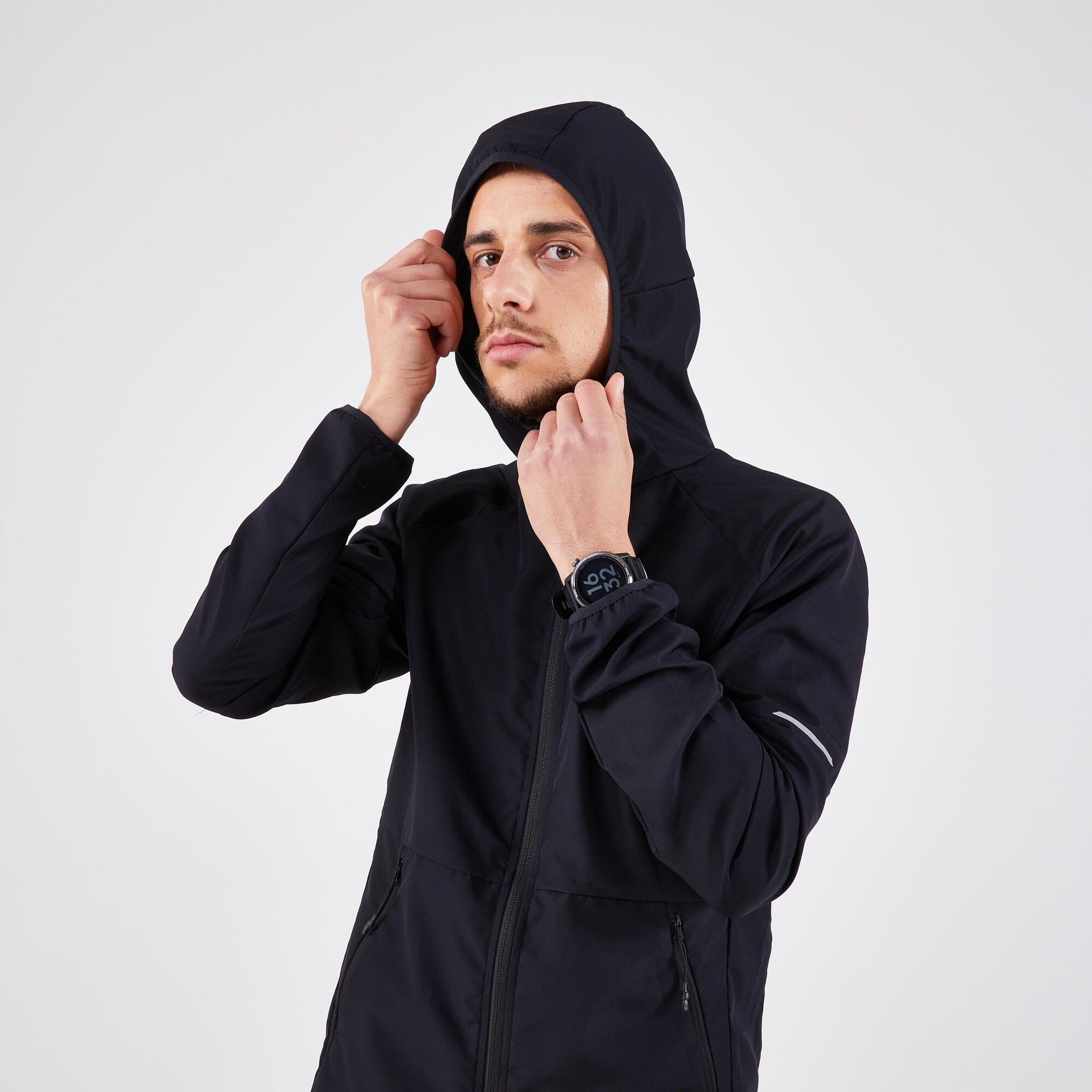 kiprun-run-100-laufjacke-herren-smoked-black-winddicht image 4
