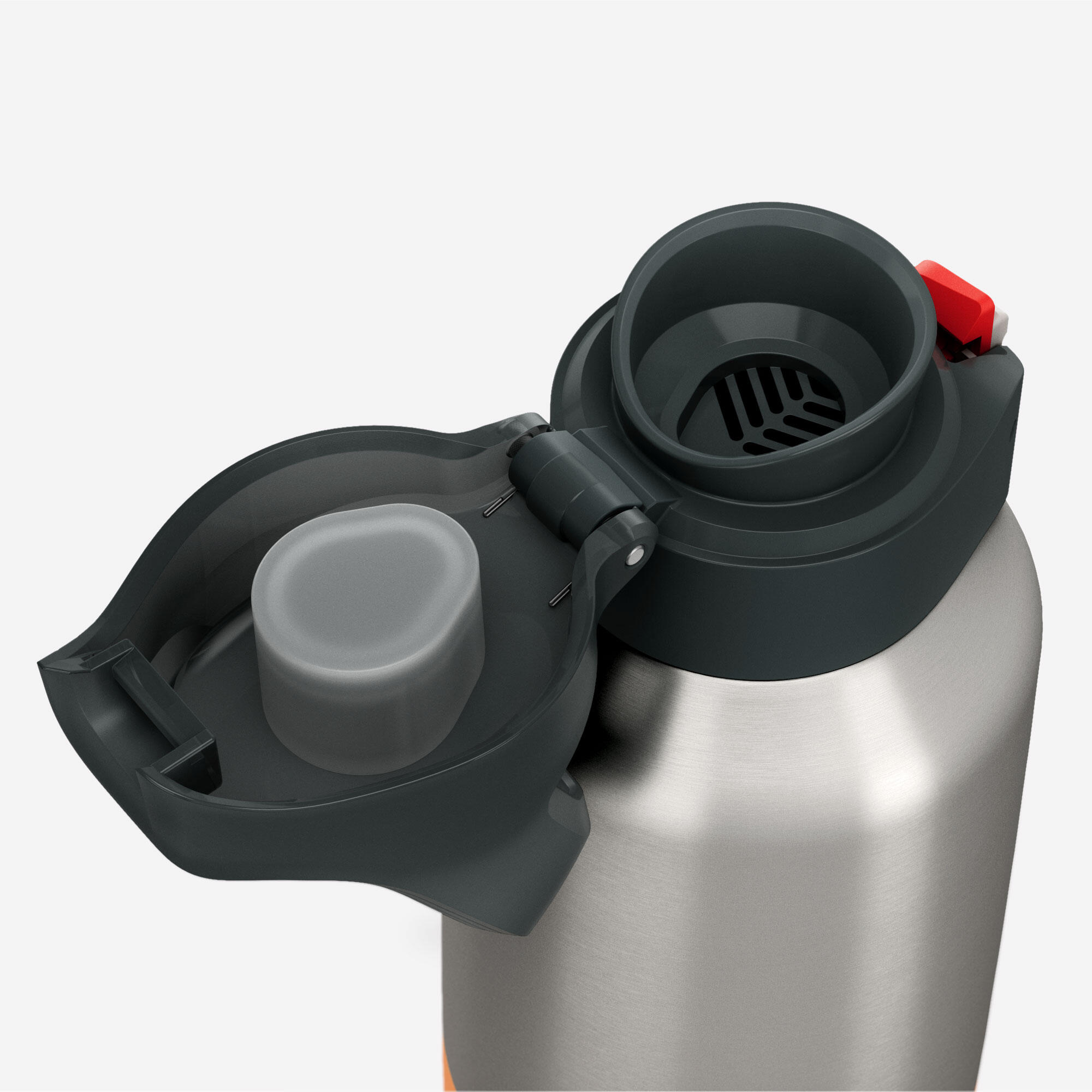 quechua-mh900-thermosflasche-1-l-dunkelgrau-edelstahl image 4