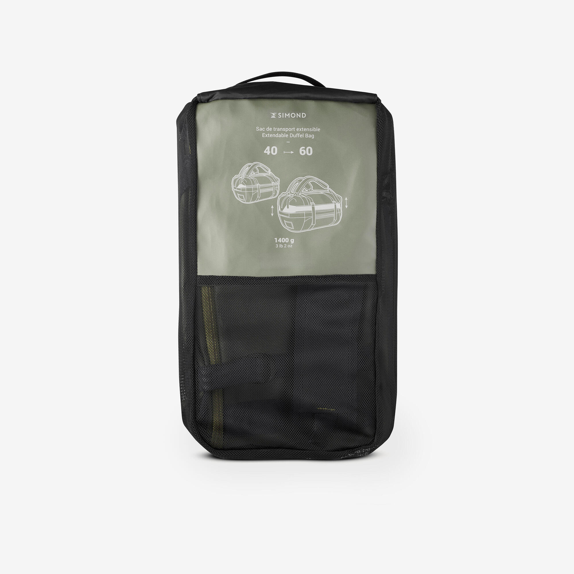 forclaz-duffel-500-extend-reisetasche-40l-khaki-erweiterbar-60l image 6