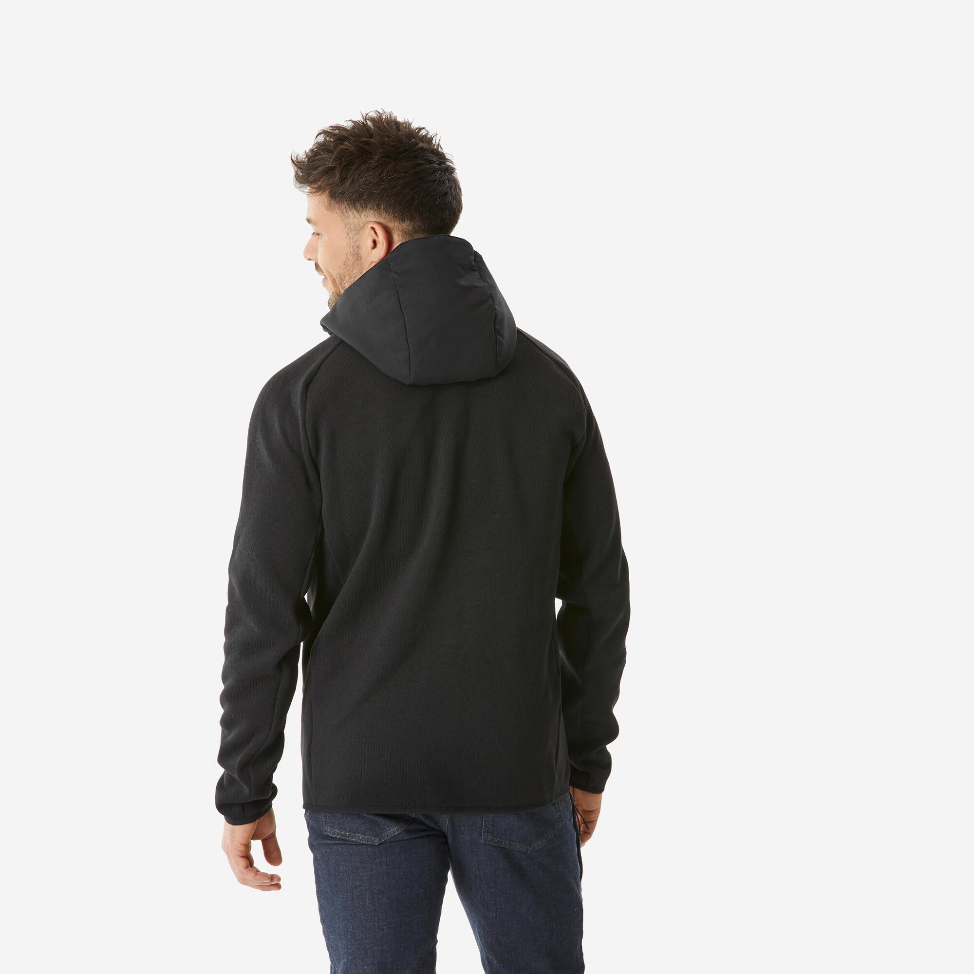 quechua-nh500-hybrid-herren-hoodie-sweatshirt-schwarz image 3