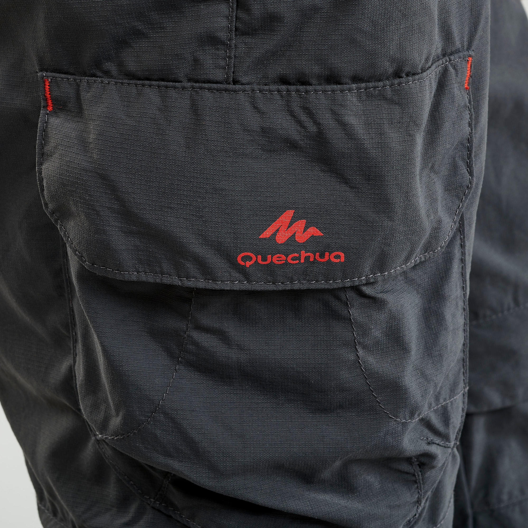 quechua-mh500-zip-wanderhose-kinder-grau-abziehbar image 8