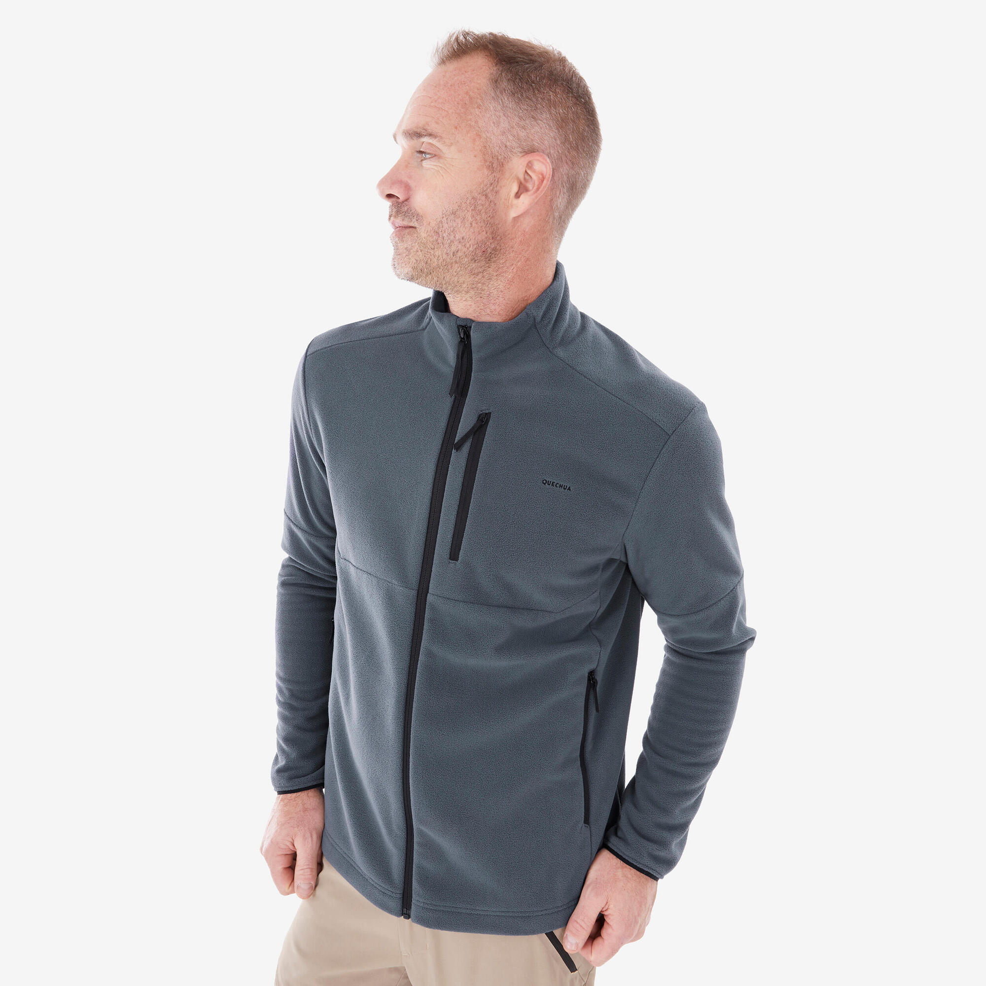 quechua-mh500-full-zip-fleecejacke-herren-abyss-gray image 6