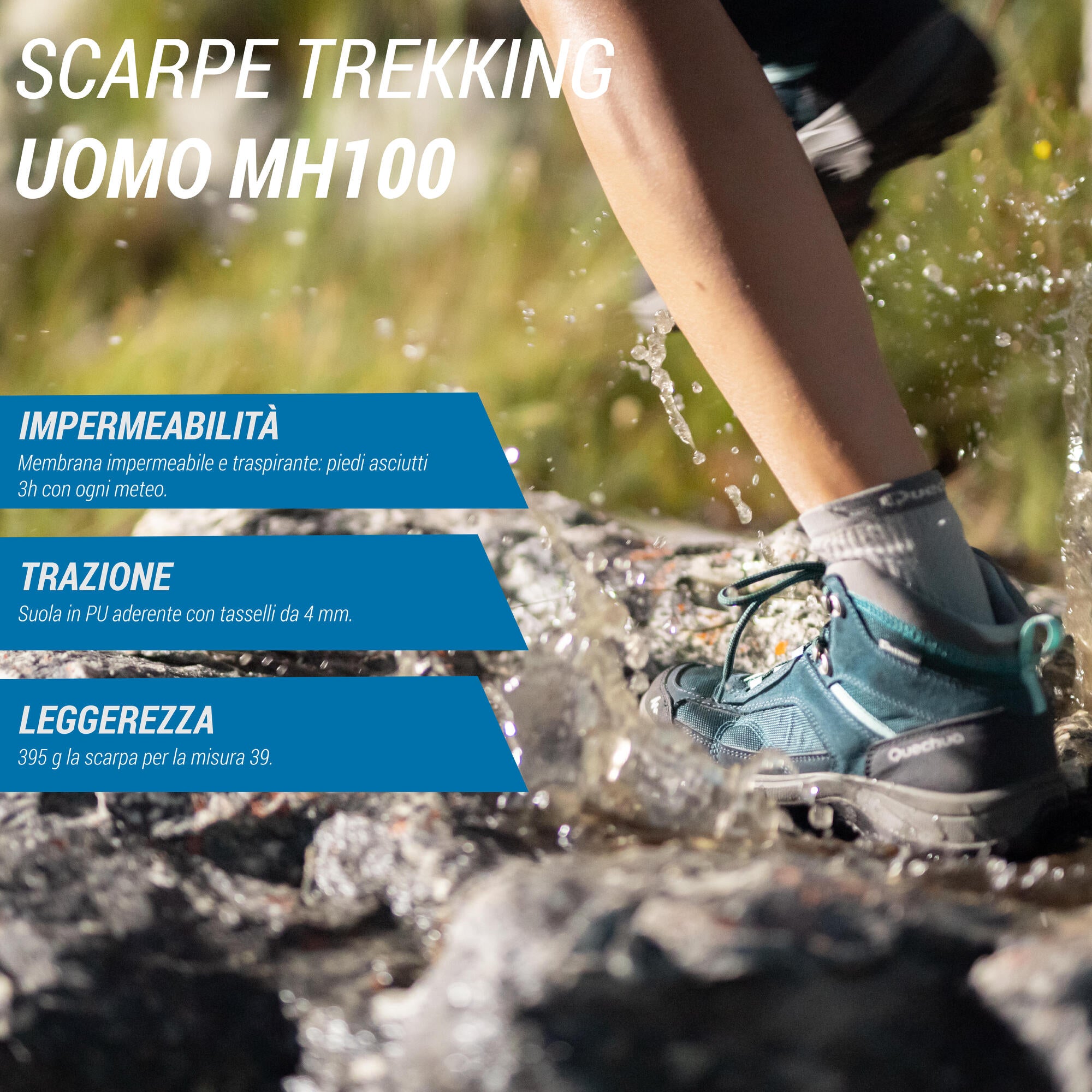 quechua-mh100-wanderschuhe-damen-petrolblau-wasserdicht-mid image 7