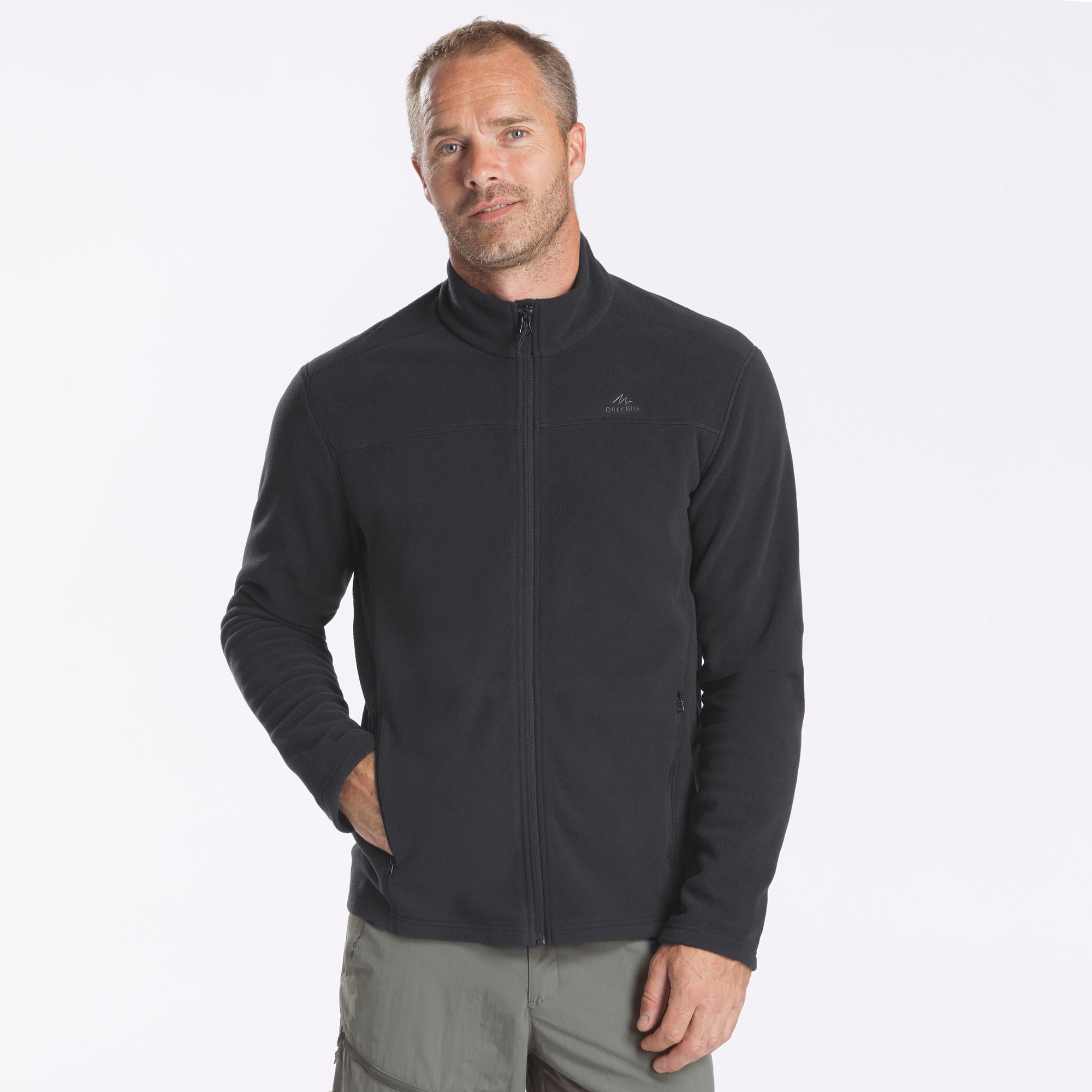 quechua-mh120-fleecejacke-herren-schwarz image 6