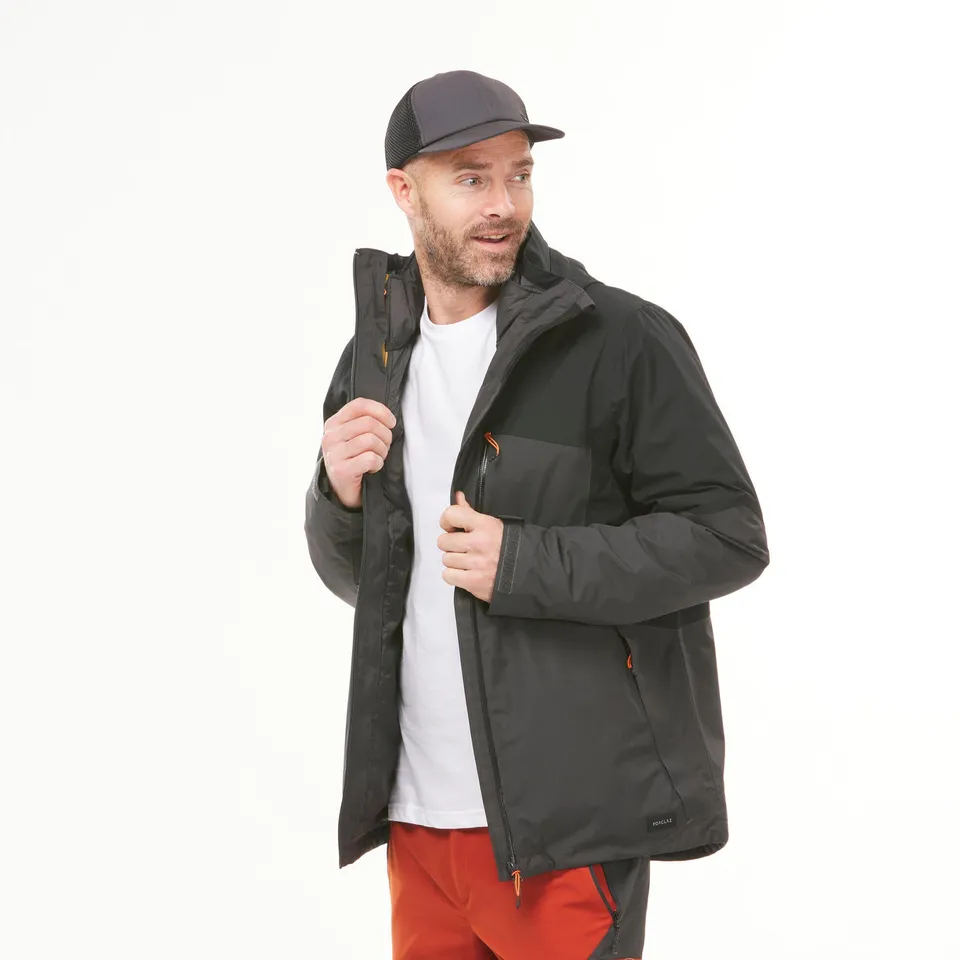 forclaz-travel-500-3-in-1-herren-jacke-wasserdicht-zimt image 1