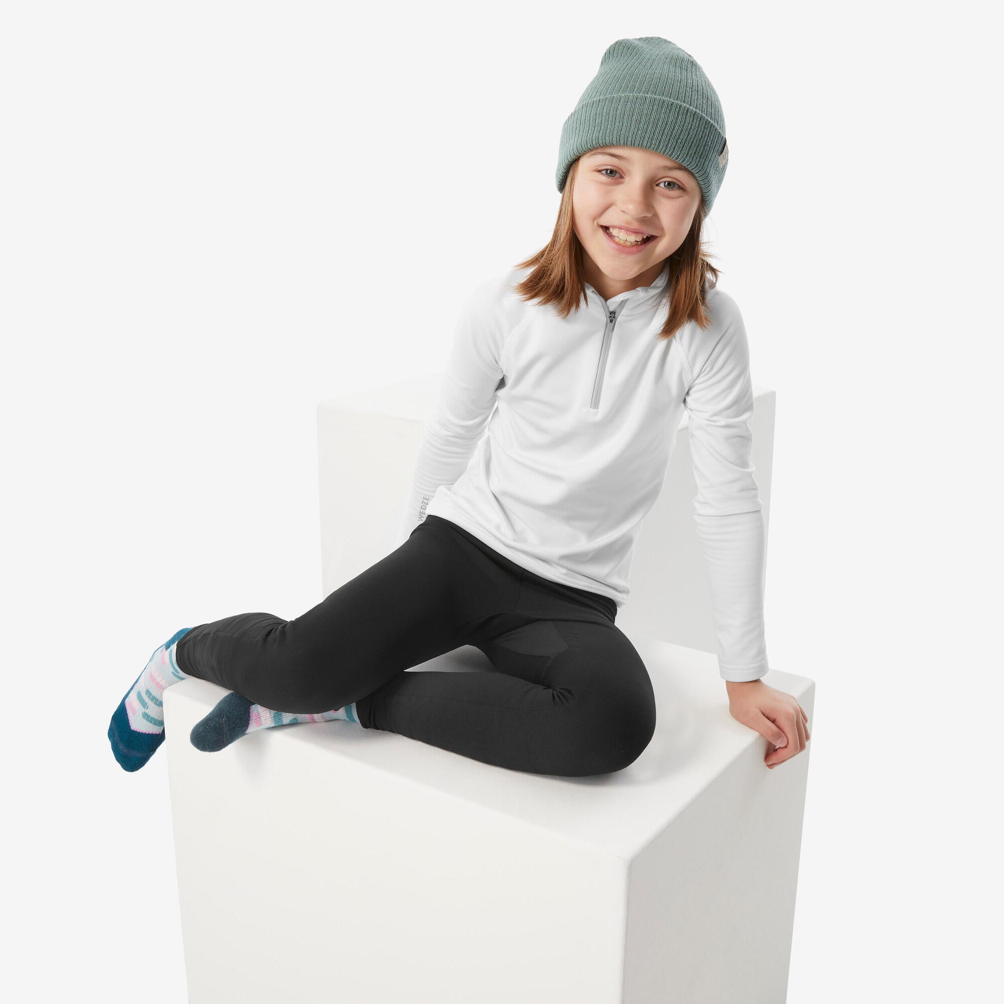 wedze-bl500-thermohose-kinder-smoked-black-ski-unterhose image 8