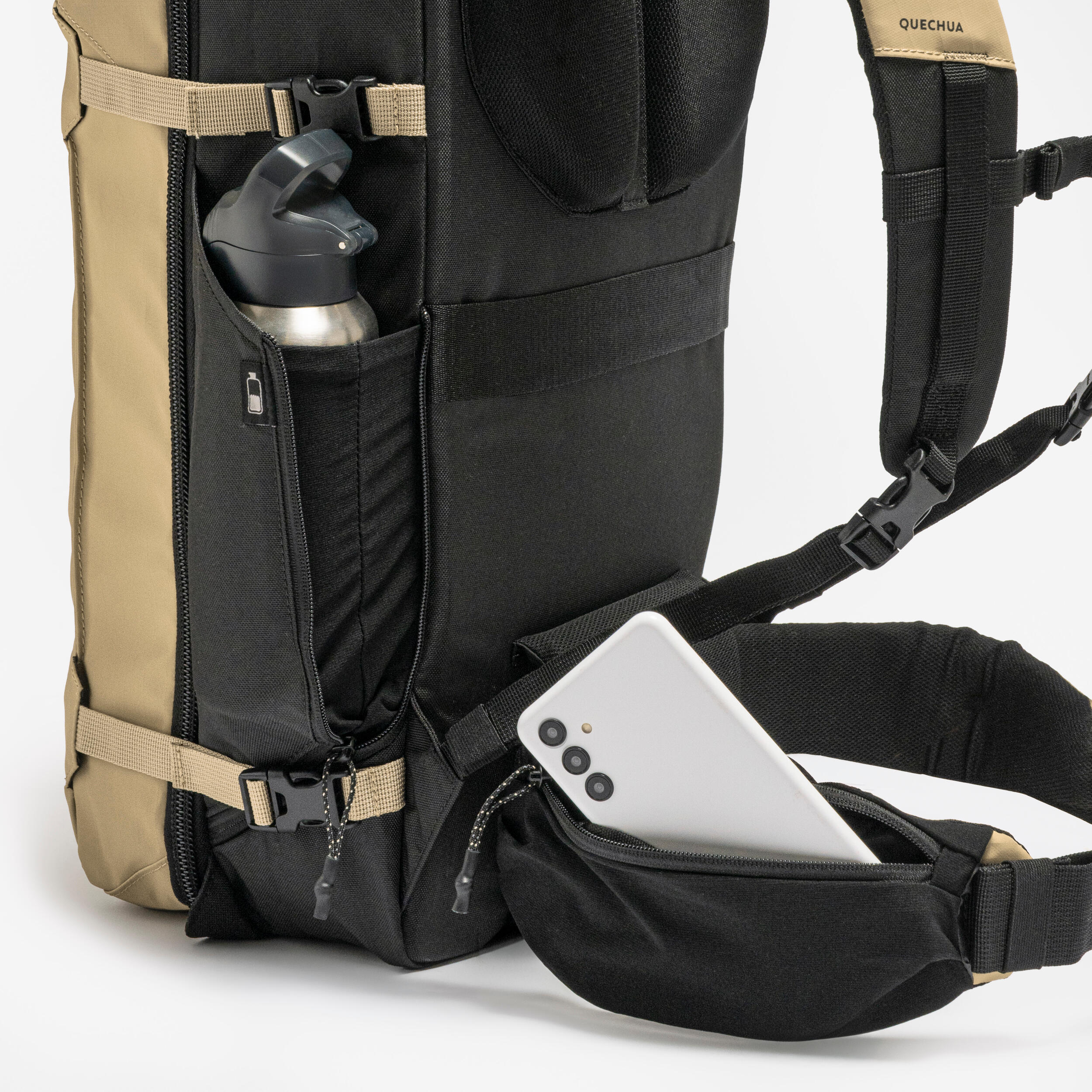 forclaz-travel-500-organizer-30-l-rucksack-dune-beige-cope image 7