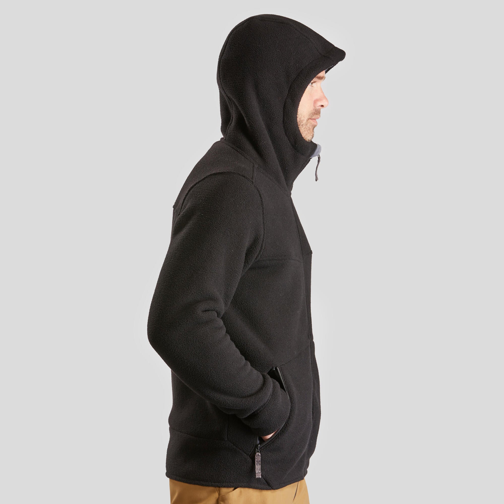 quechua-nh500-herren-fleecejacke-schwarz-warm image 3