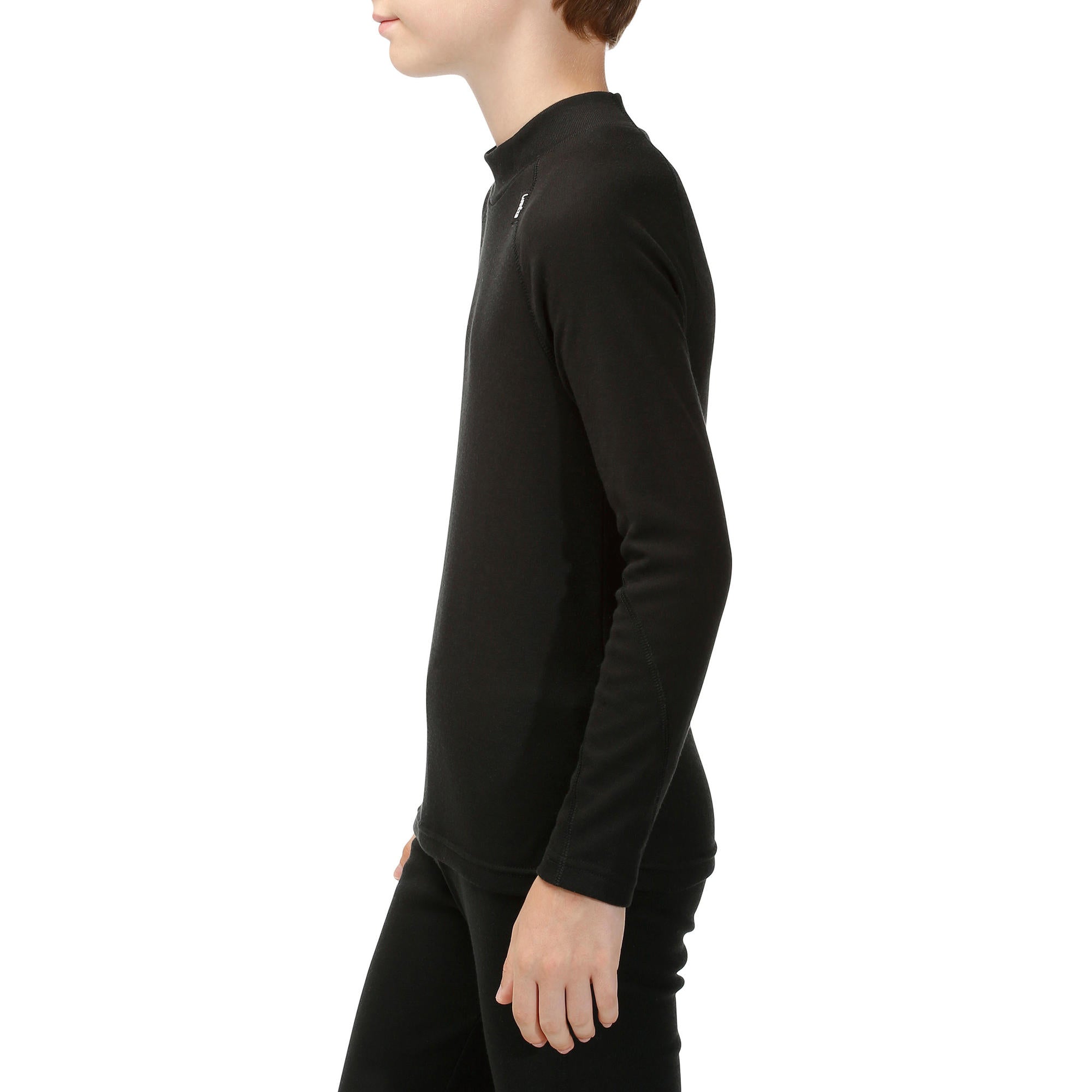 wedze-bl100-ski-unterw-sche-kinder-schwarz-thermoshirt image 3