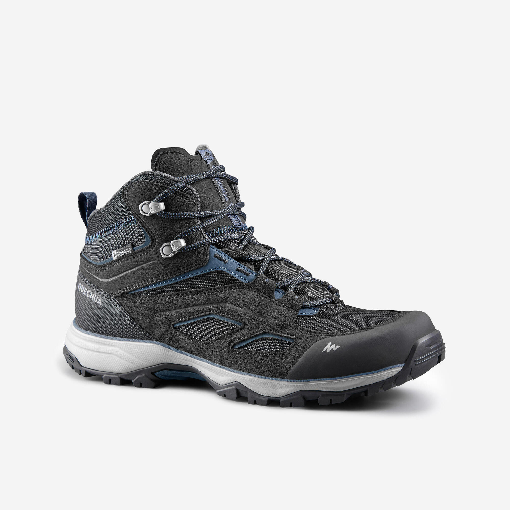 quechua-mh100-wanderstiefel-herren-black-wasserdicht image 1