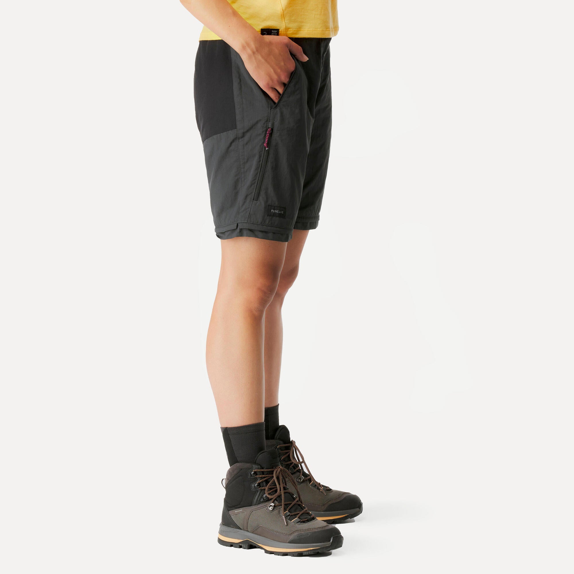 forclaz-mt100-2-in-1-zip-off-wanderhose-carbon-grau image 3