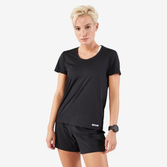 kiprun-run-100-dry-laufshirt-damen-smoked-black image 1