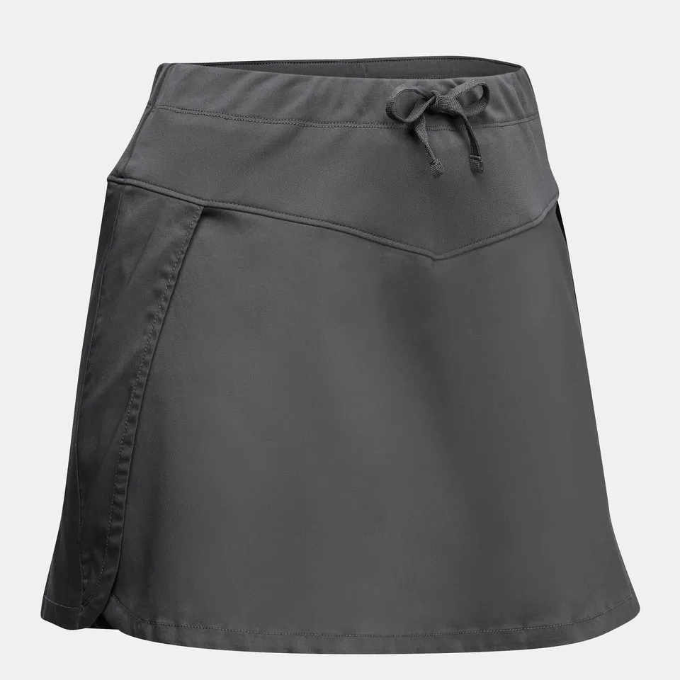 quechua-nh500-damen-wanderrock-skort-grau image 1