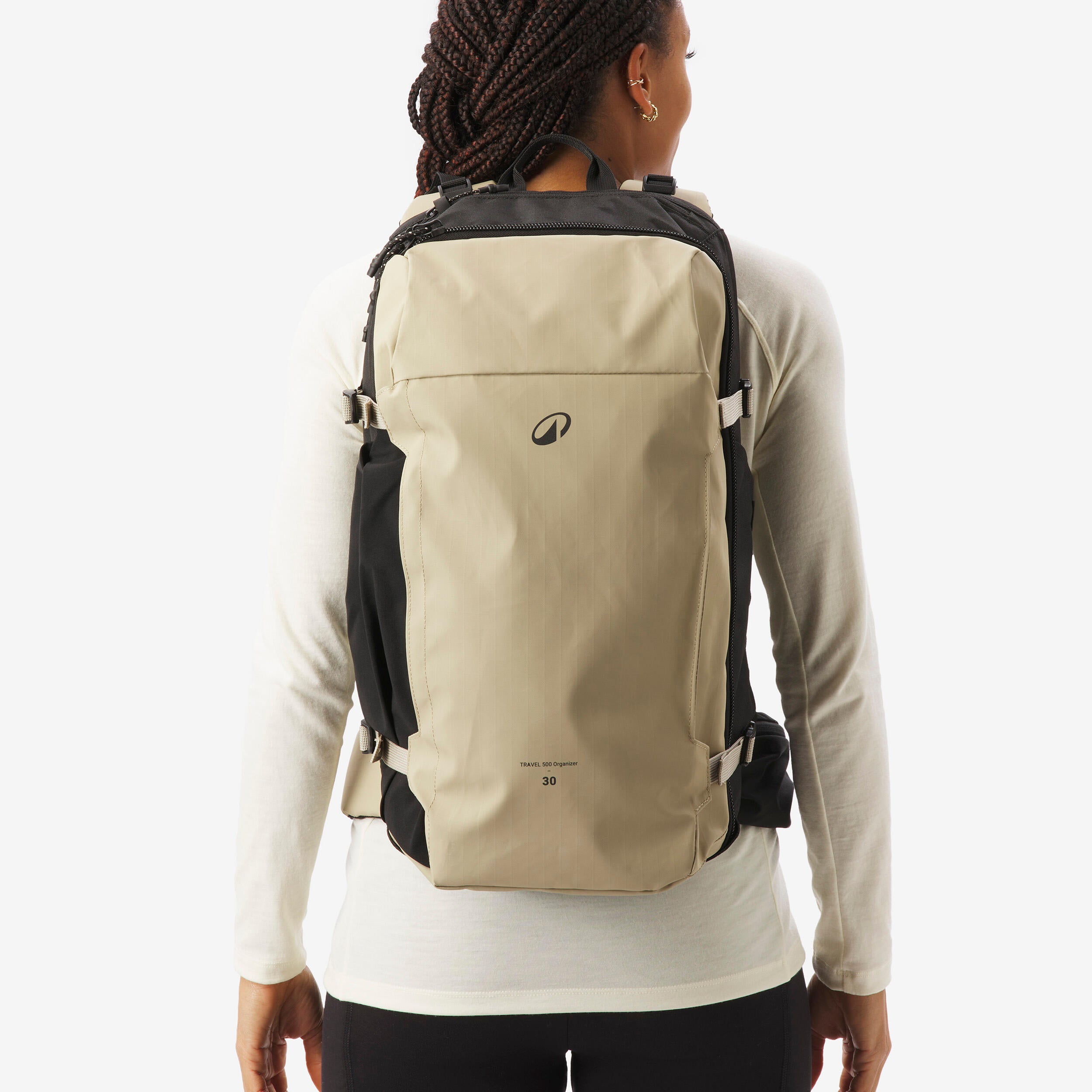 forclaz-travel-500-organizer-30-l-rucksack-dune-beige-cope image 2