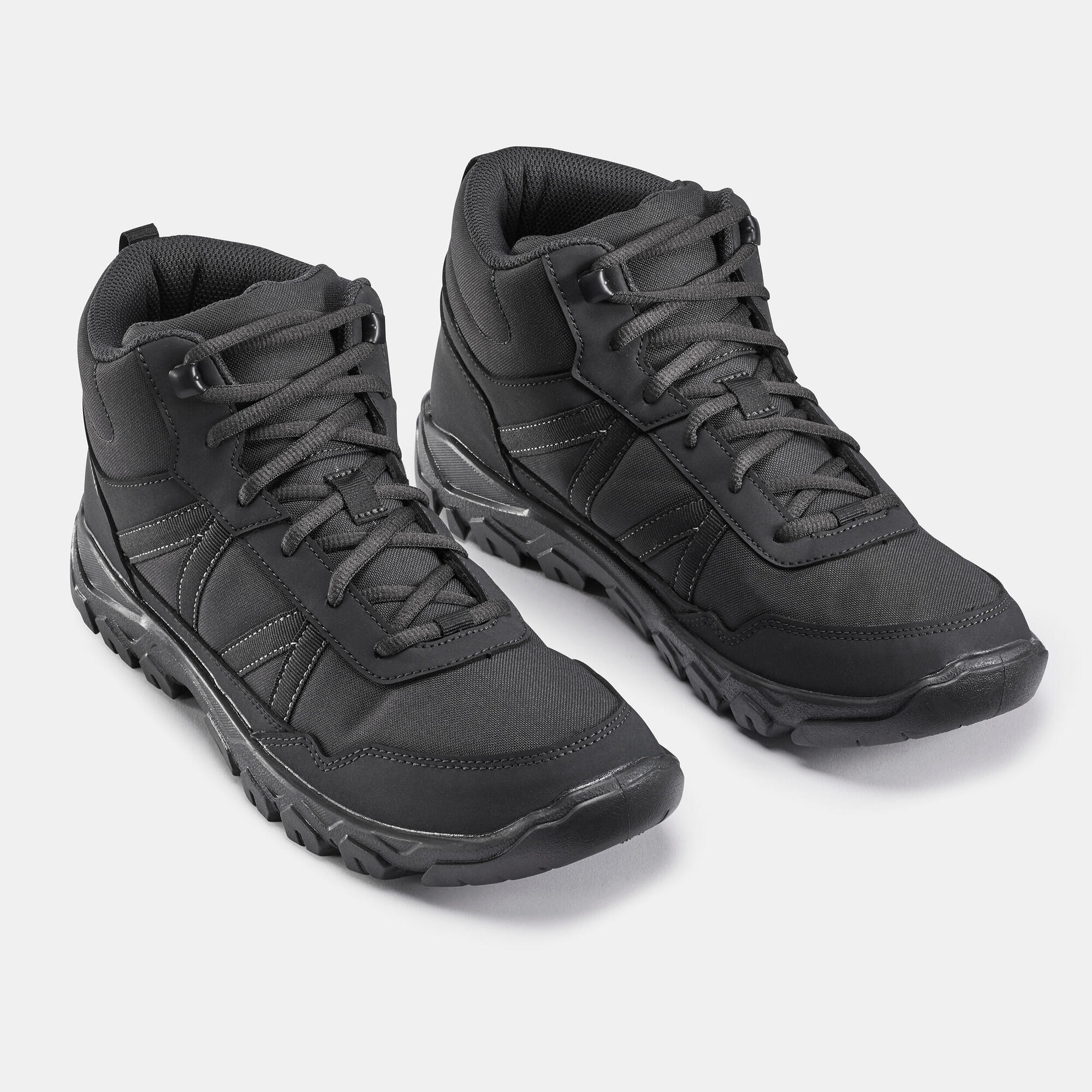 quechua-nh100-mid-herren-wanderschuhe-hoch-schwarz image 4