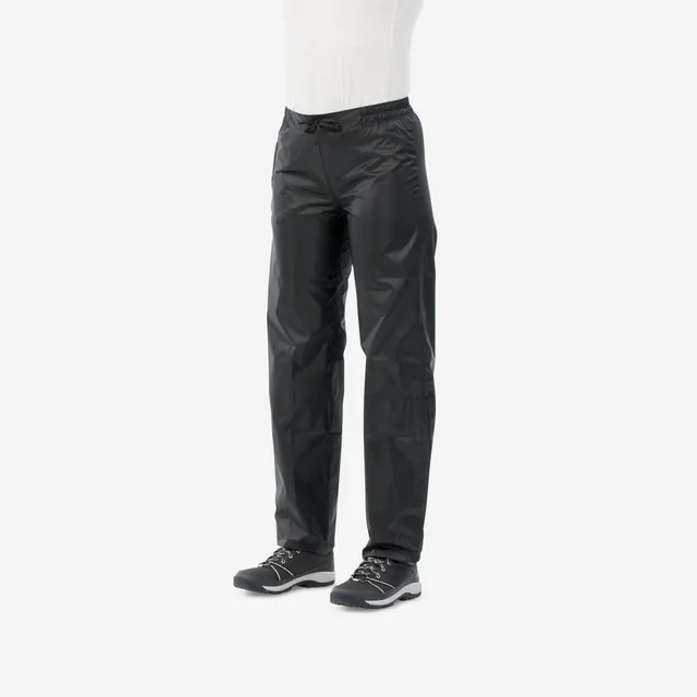 quechua-raincut-regenhose-damen-schwarz-wasserdicht image 1