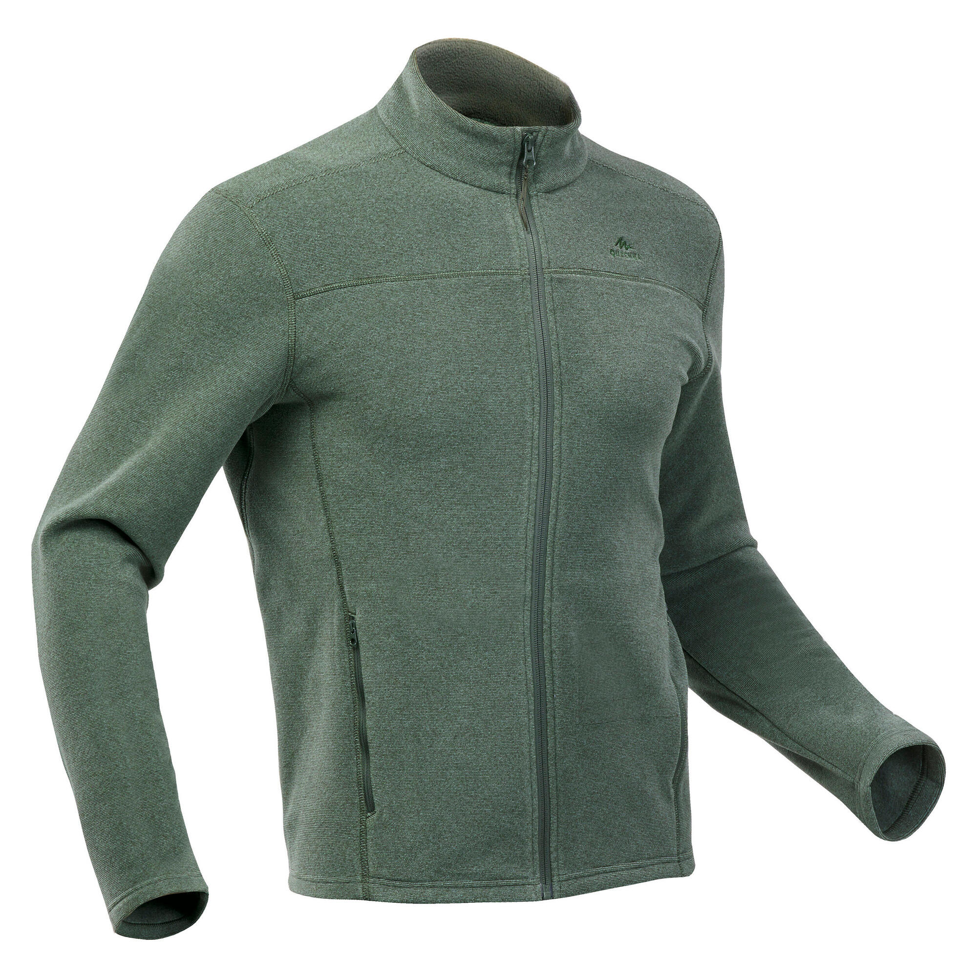 quechua-mh120-herren-fleecejacke-laurel-green image 4