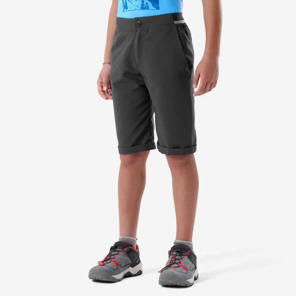 quechua-mh100-kinder-wandershorts-carbon-grau image 1