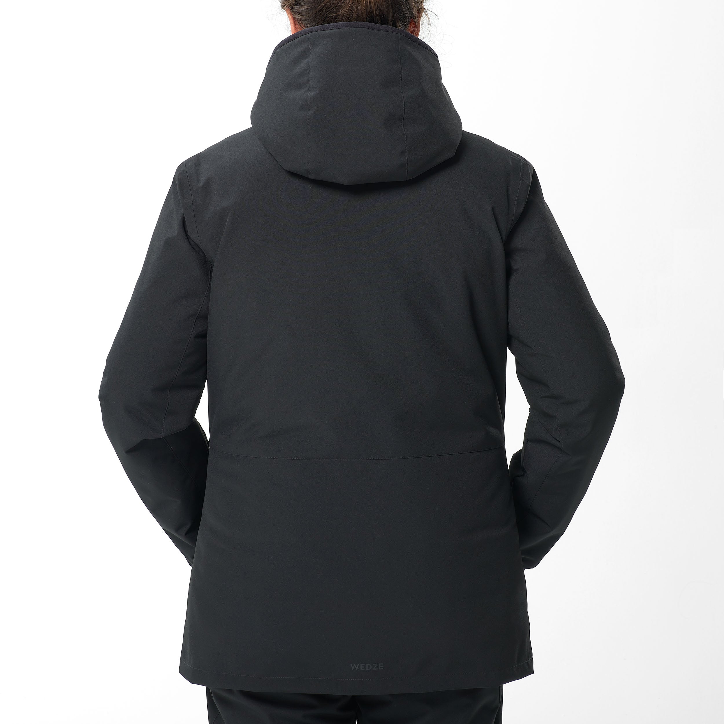 wedze-100-damen-skijacke-smoked-black-wasserdicht image 3
