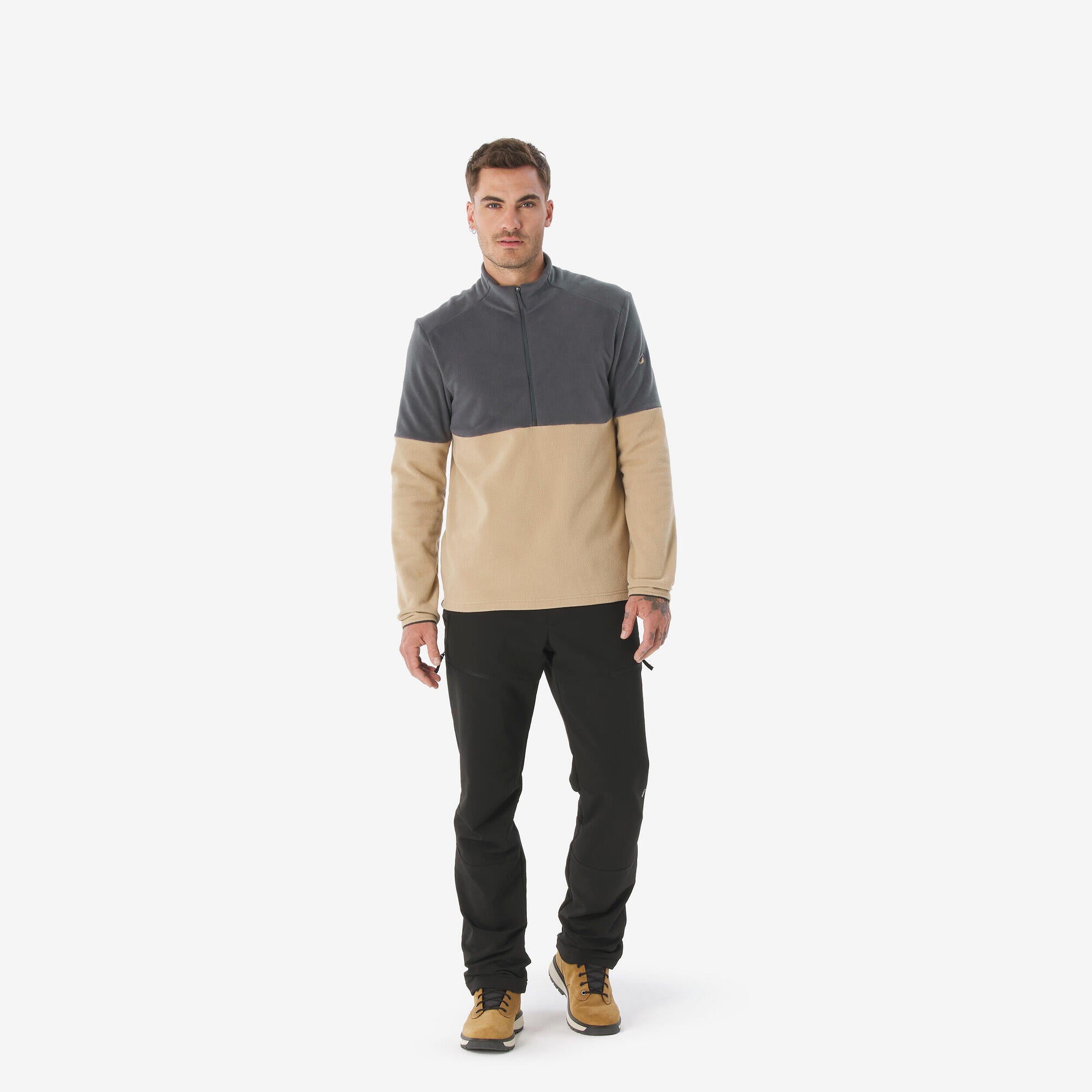quechua-mh500-herren-fleece-half-zip-leicht-sand image 2