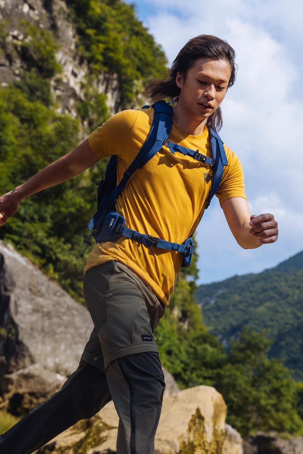 simond-travel-500-t-shirt-herren-merino-yellow-ochre image 8