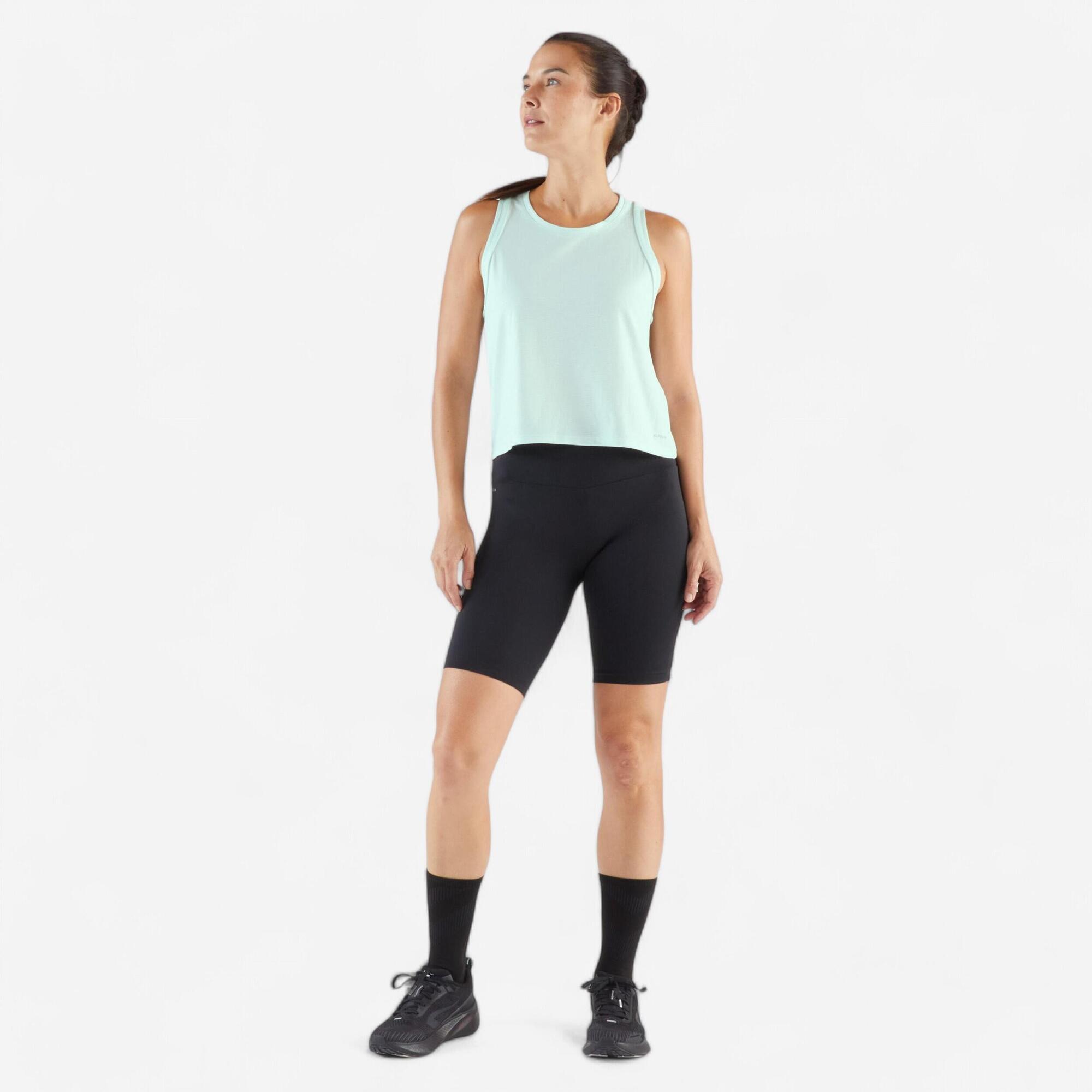 kiprun-run-500-damen-crop-top-lauftop-light-jade image 1