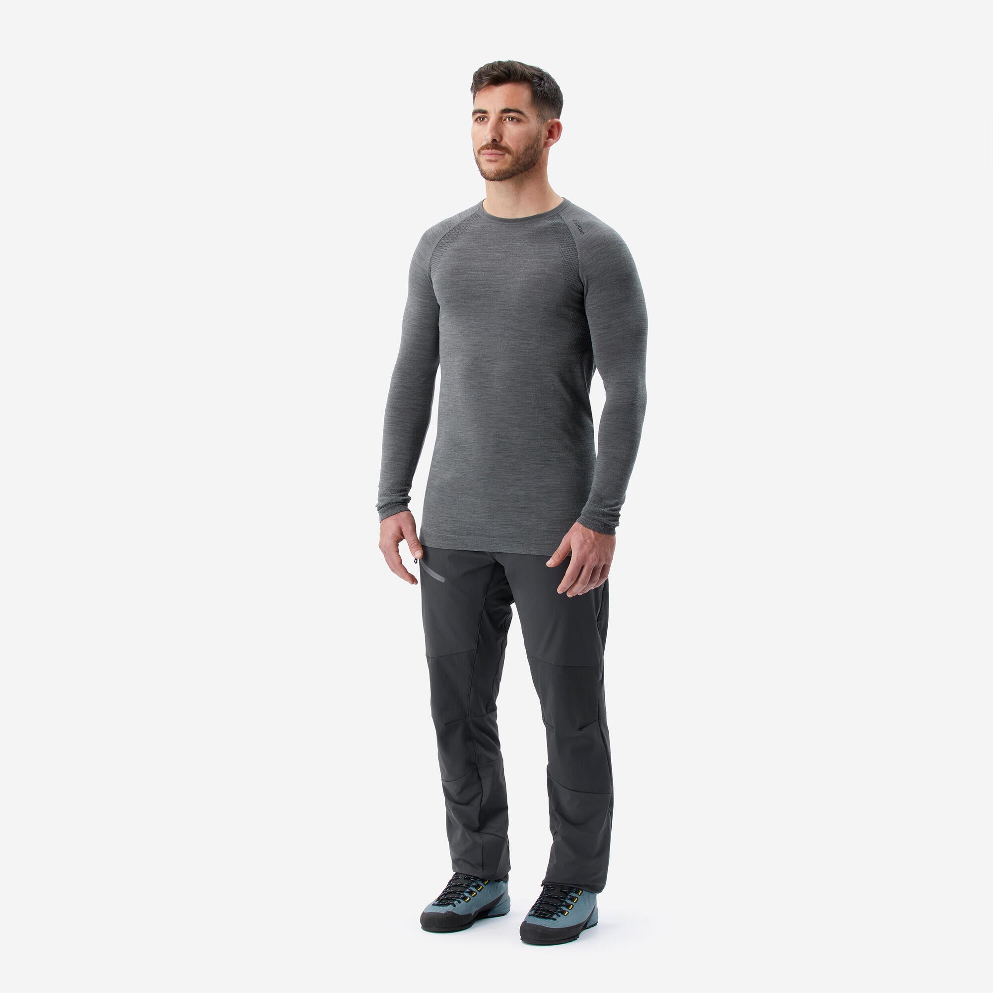 simond-alpinism-merino-langarmshirt-carbon-gray-wolle image 2