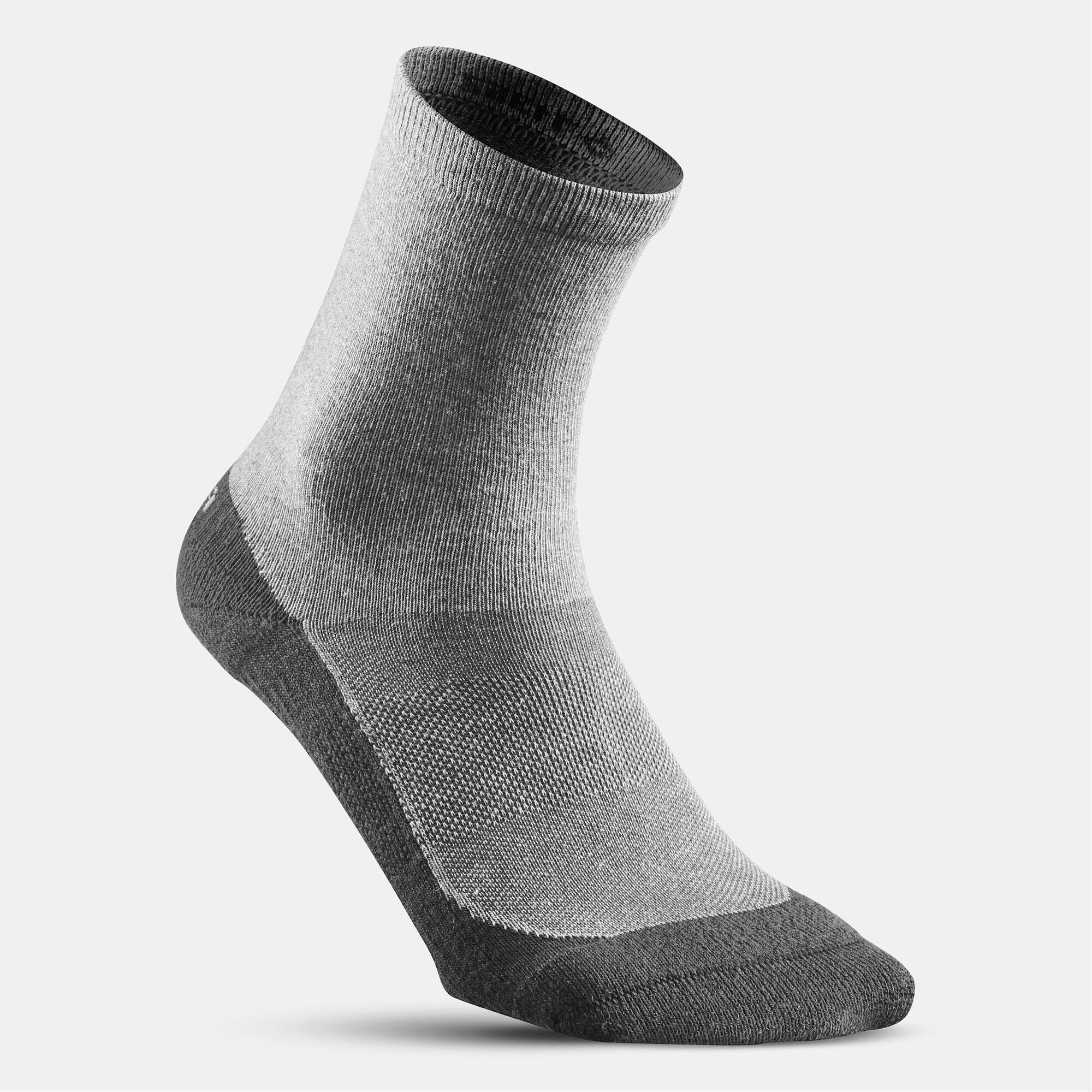 quechua-hike-50-hohe-wandersocken-2er-pack-grau image 3