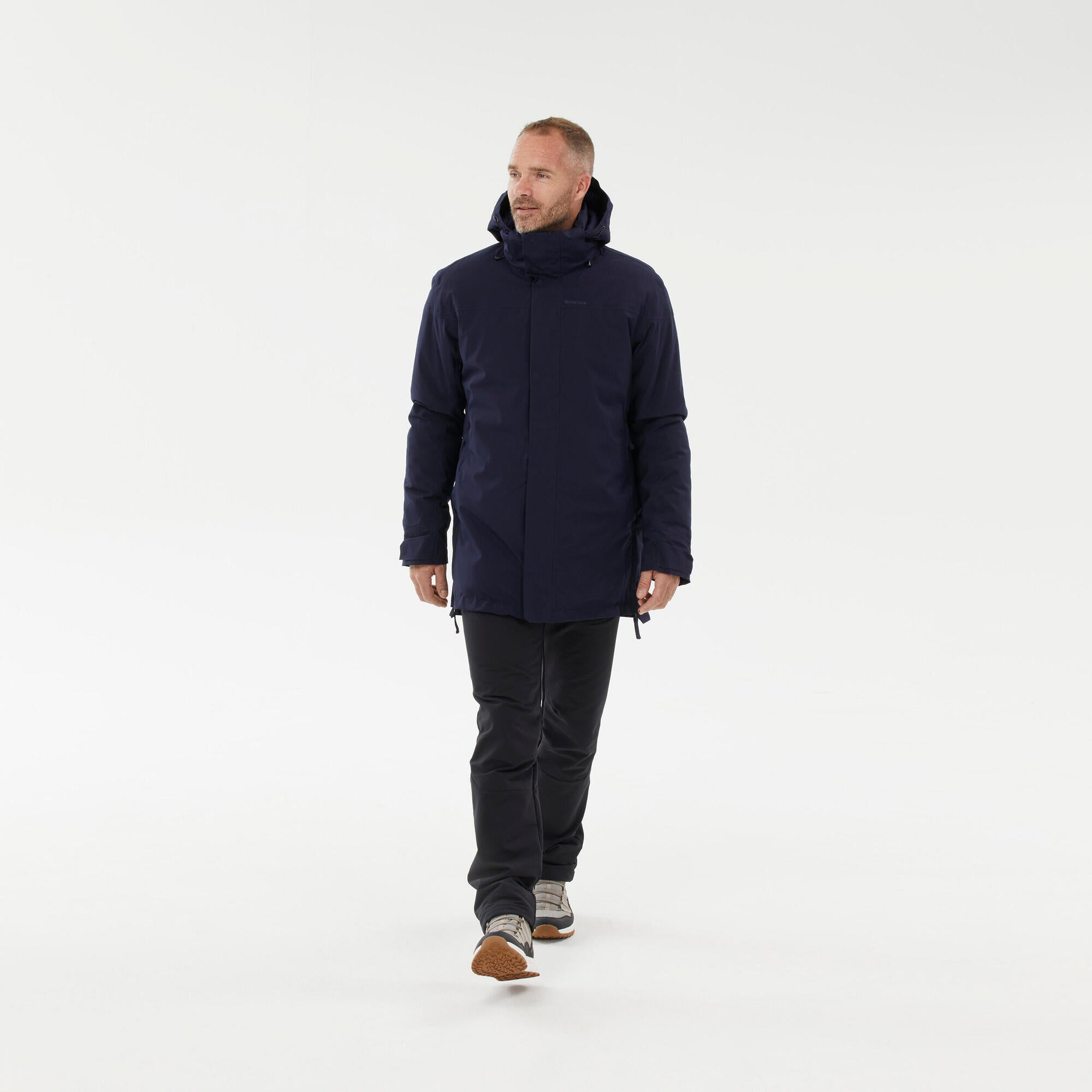 quechua-nh500-parka-herren-asphaltblau-wasserdicht-winter image 2