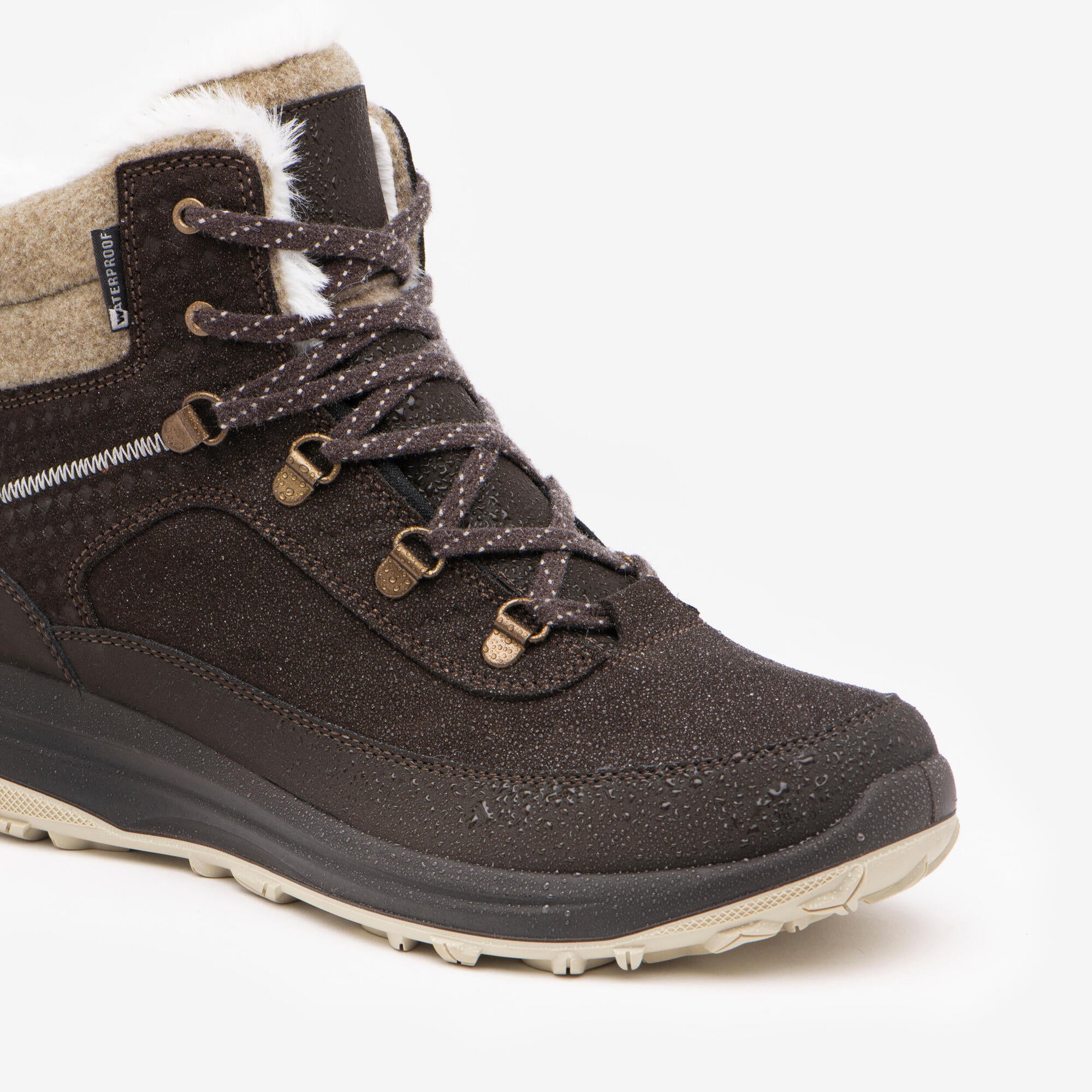 quechua-nh900-winterschuhe-damen-leder-wasserdicht-warm image 3