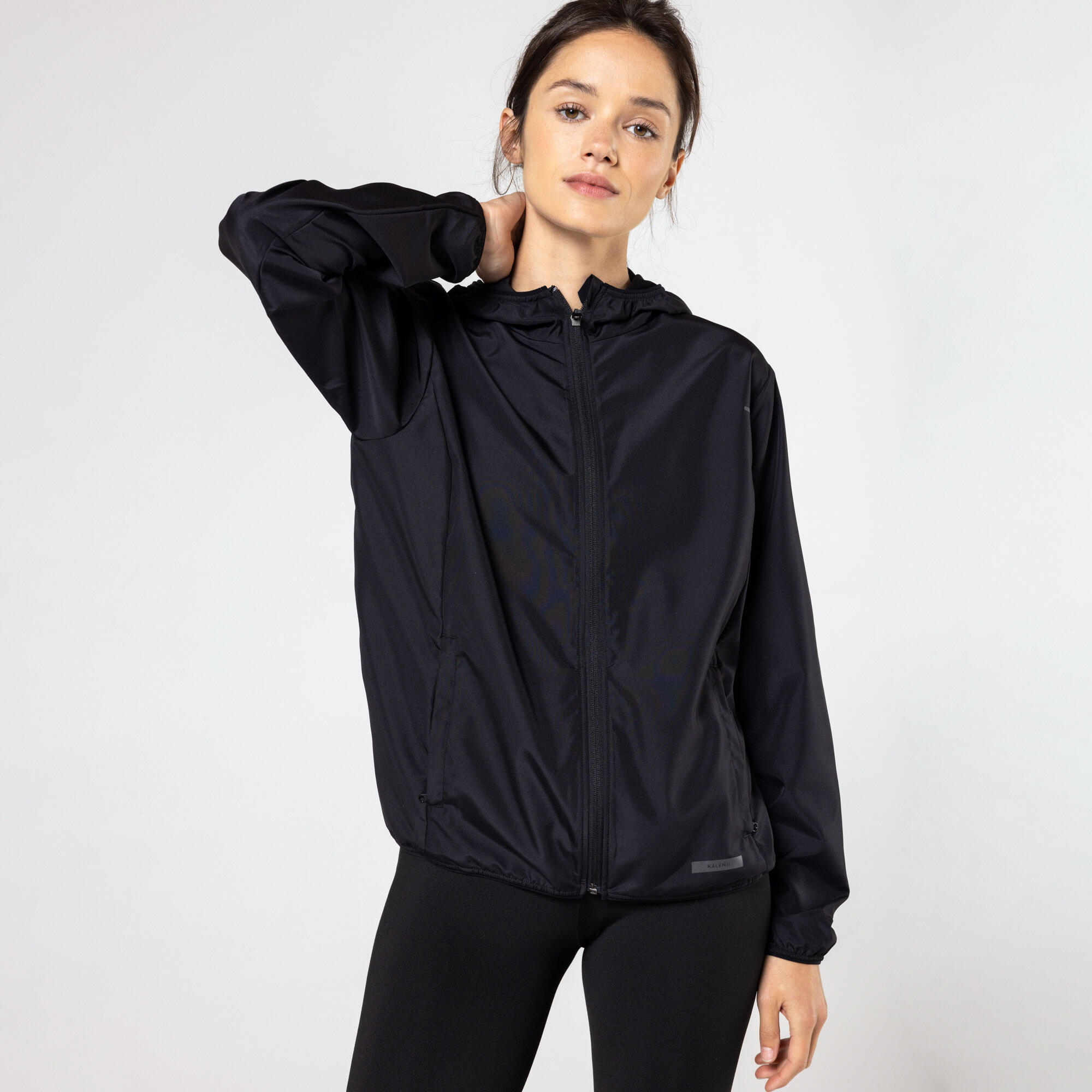 kiprun-run-100-damen-laufjacke-winddicht-schwarz image 1