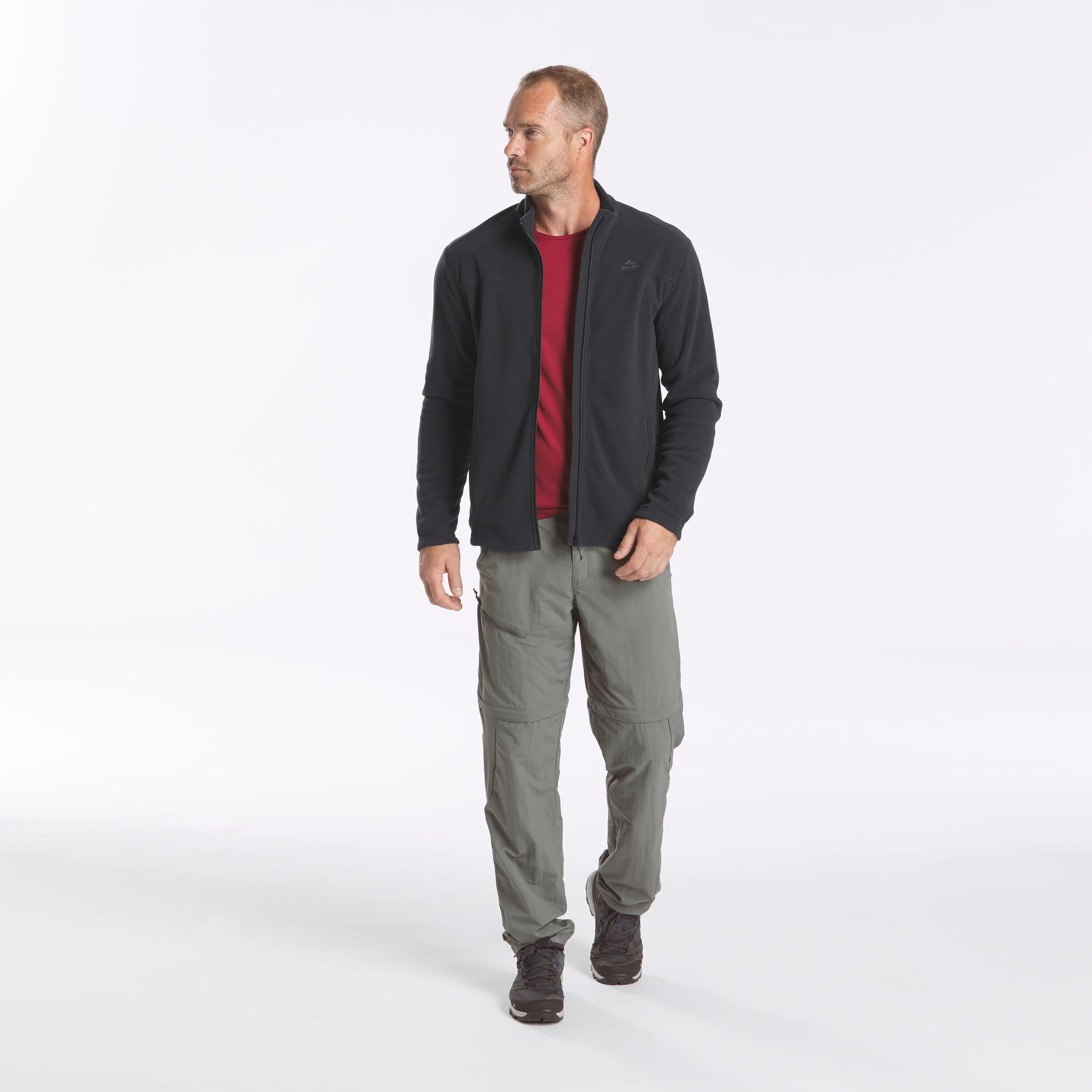 quechua-mh120-fleecejacke-herren-schwarz image 7