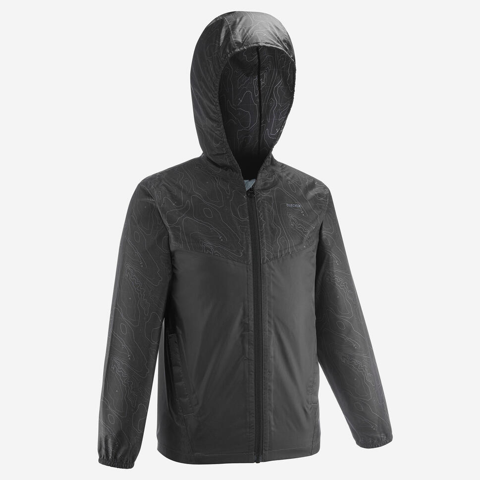 quechua-mh150-kinder-wanderjacke-carbon-gray-wasserdicht image 6