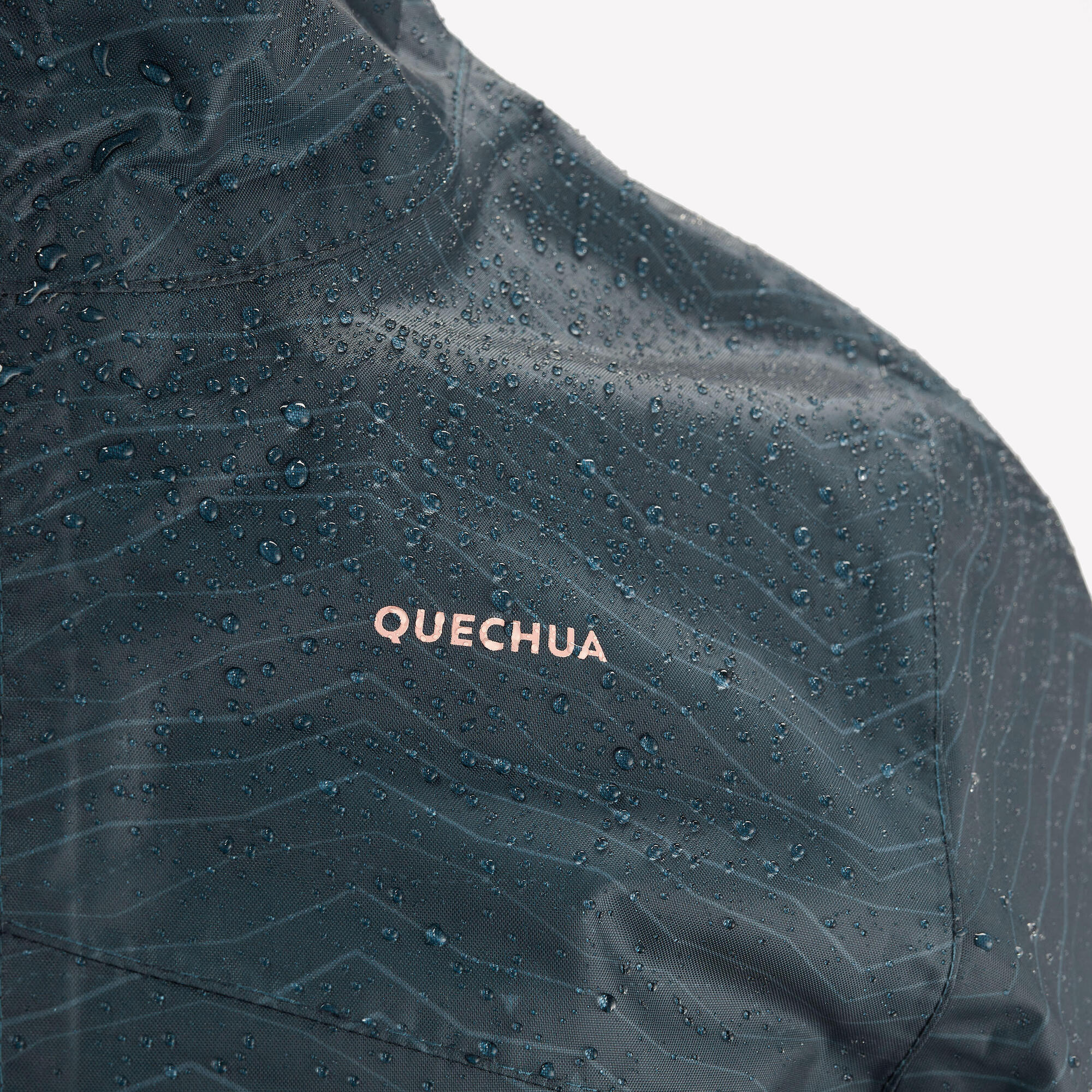 quechua-mh150-wanderjacke-kinder-grau-wasserdicht-winddicht image 3
