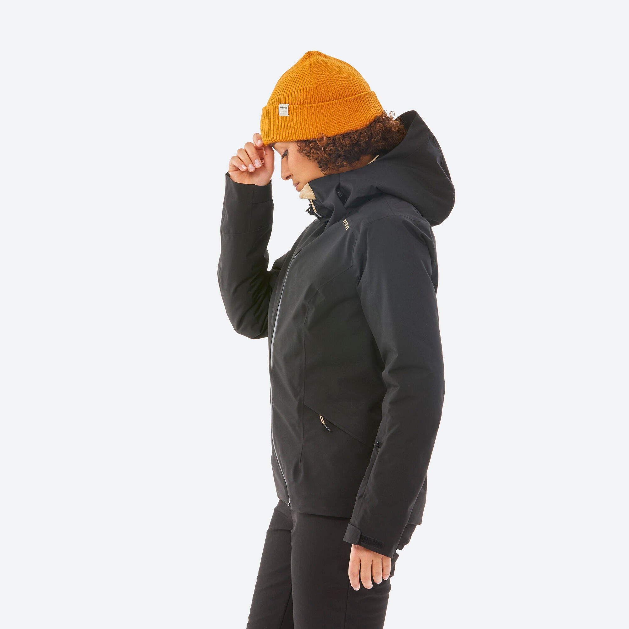 wedze-500-skijacke-damen-smoked-black-wasserdicht image 2