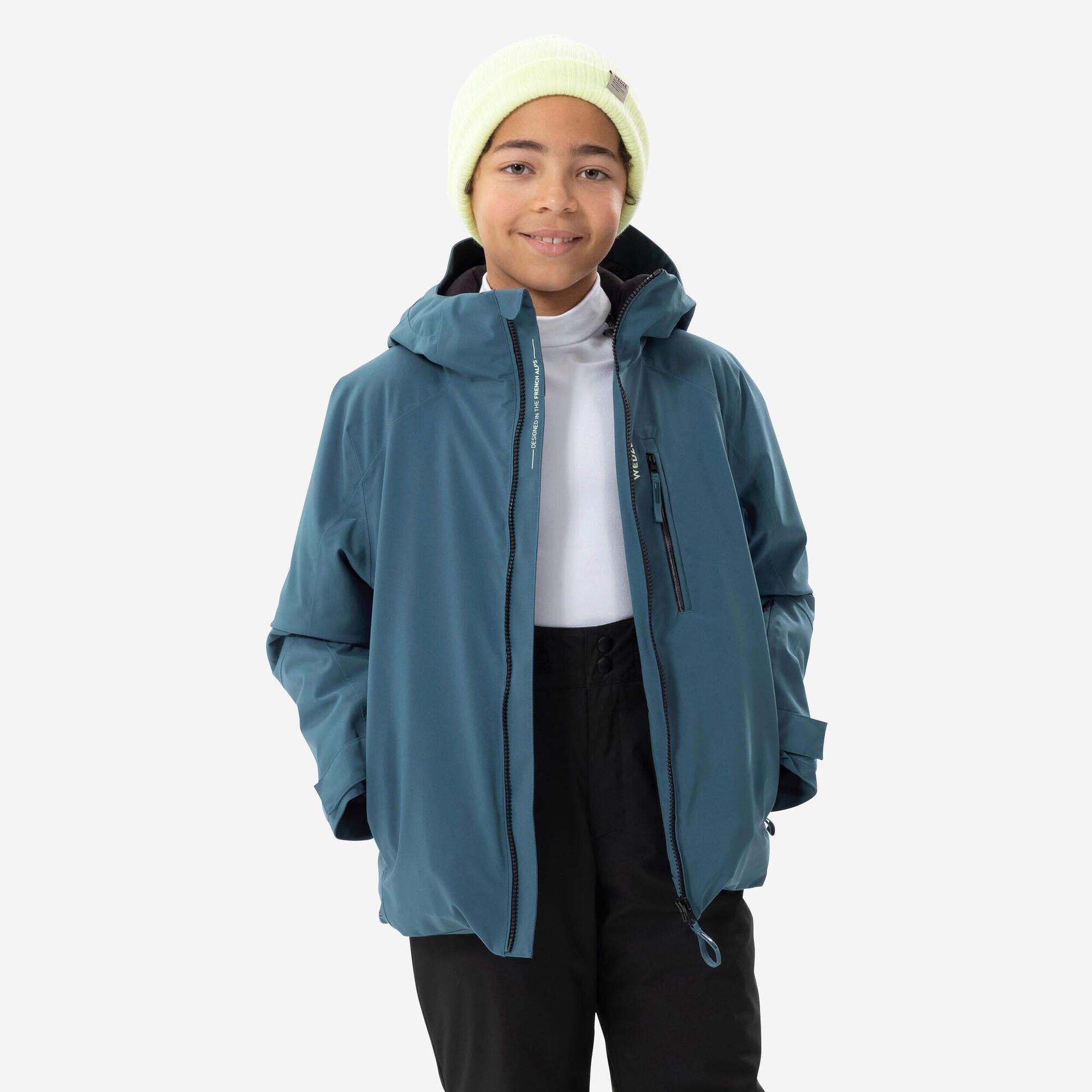 wedze-550-kinder-skijacke-warm-wasserdicht-petrol-10j image 1