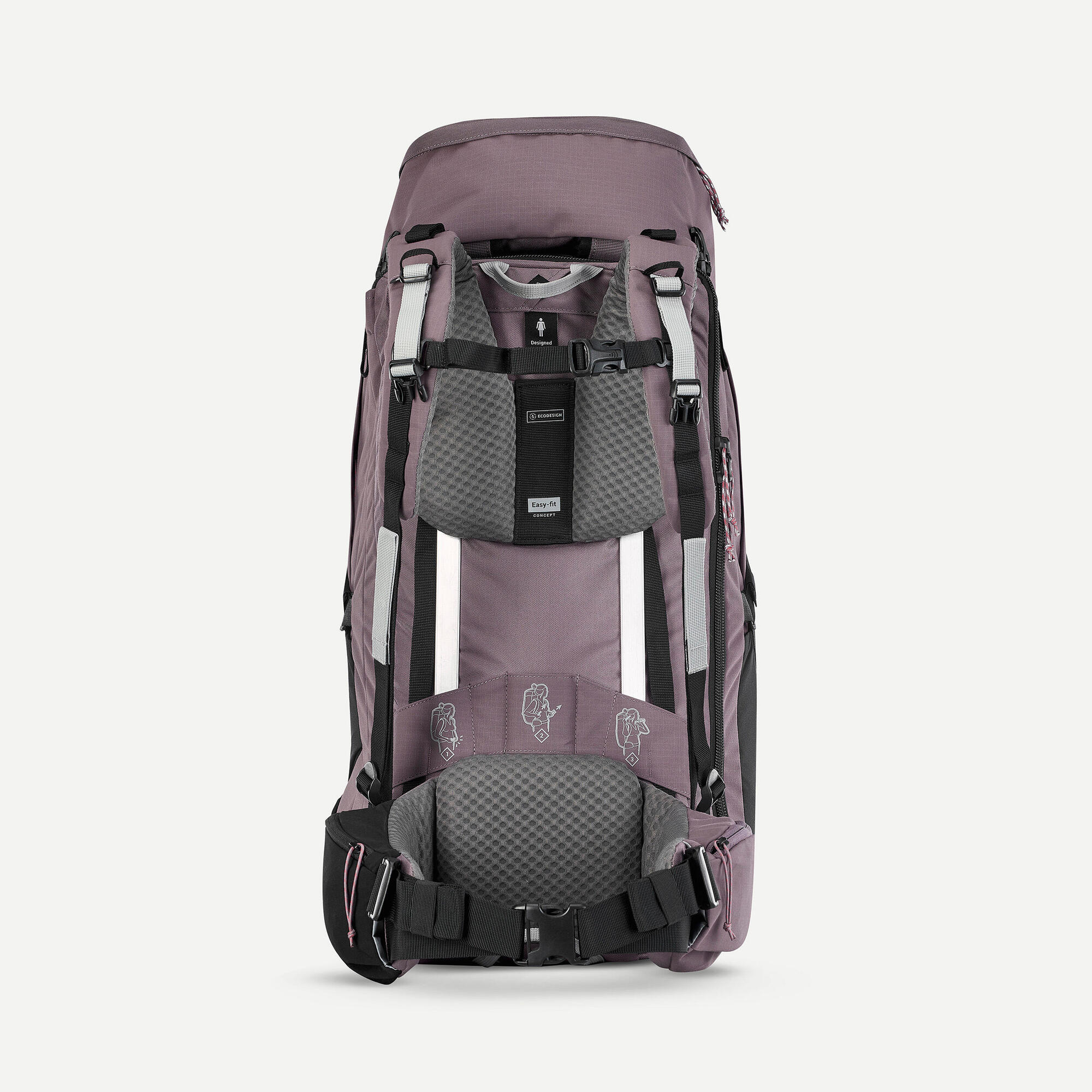 forclaz-travel-900-damen-trekkingrucksack-60-6-l-grau image 5