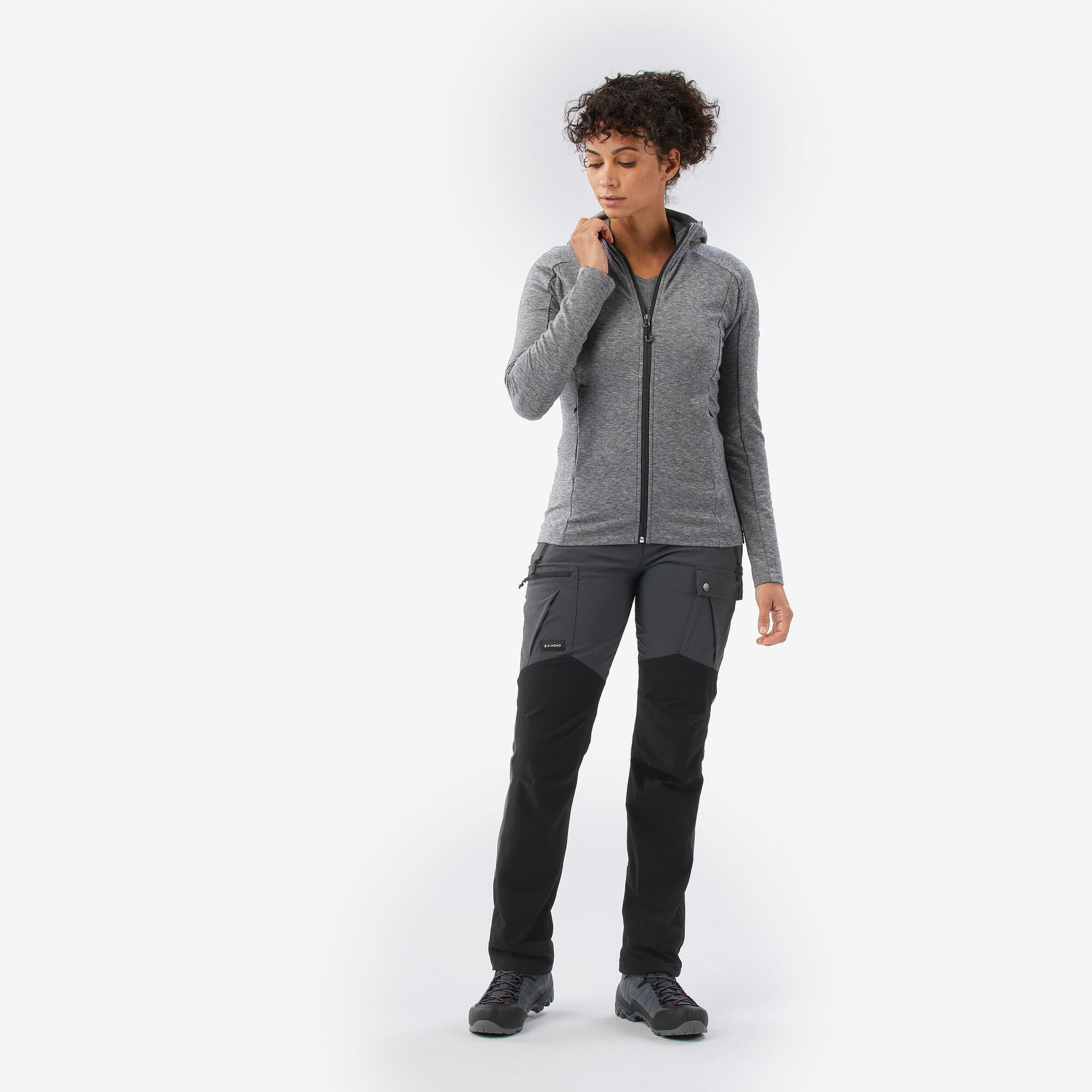 simond-merino-fresh-damen-kapuzenjacke-grau-m image 2