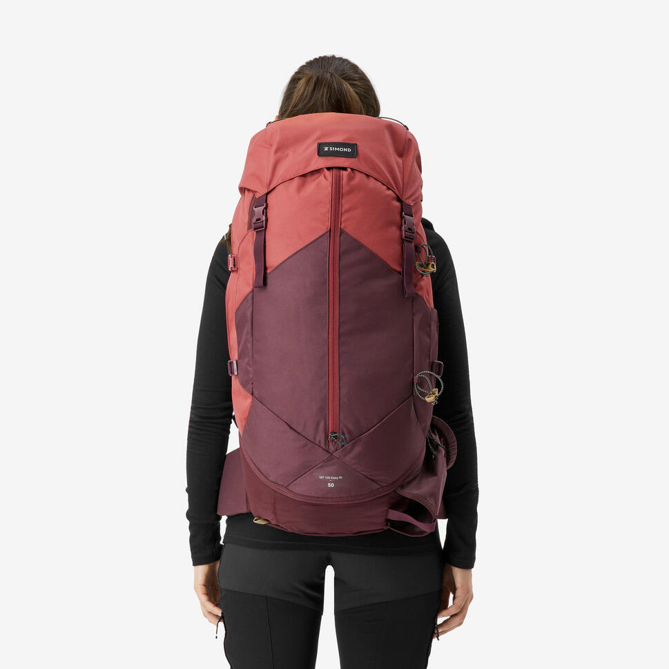 simond-mt100-easyfit-trekkingrucksack-50l-damen-bordeaux image 3
