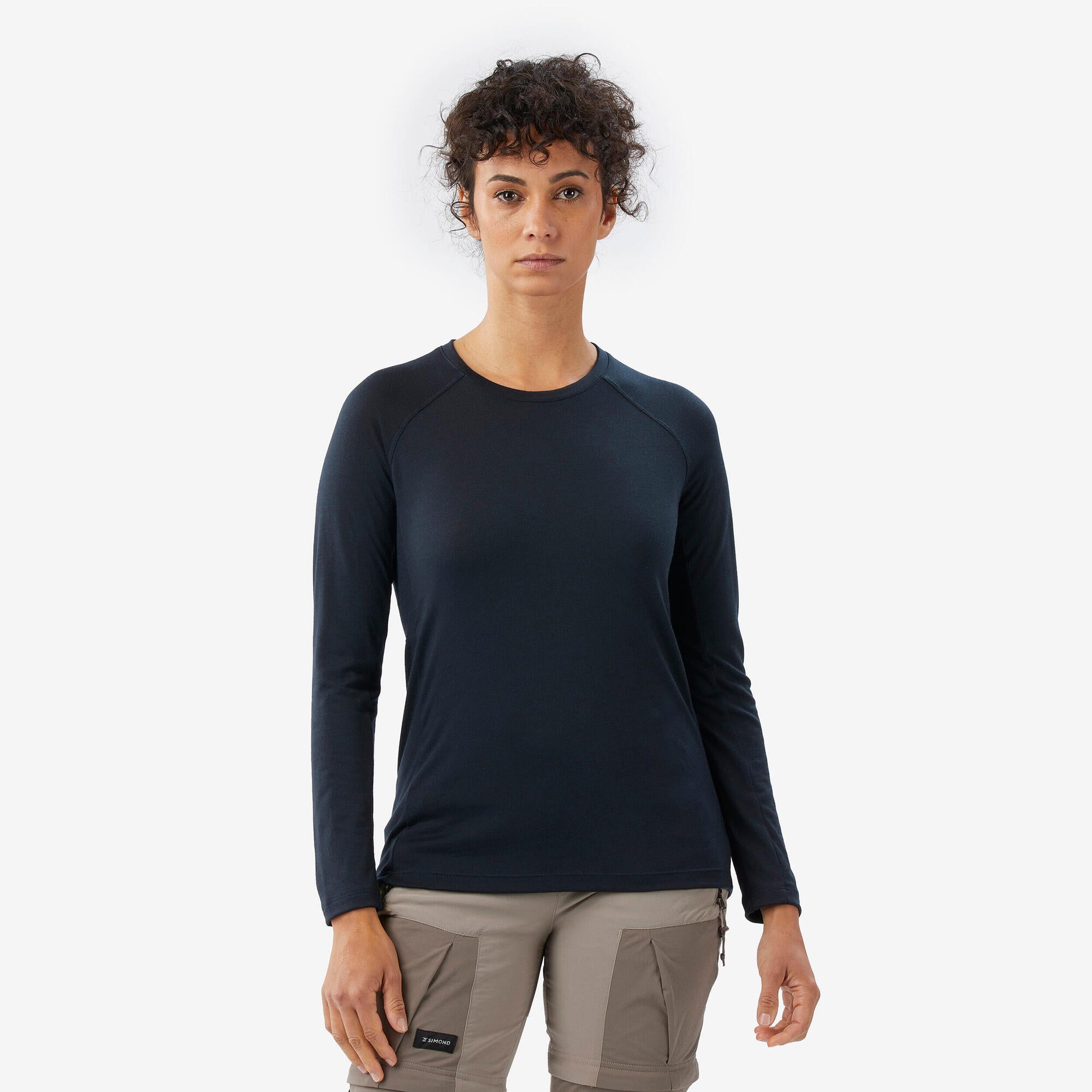 simond-merino-resist-langarmshirt-damen-blau-braun image 1