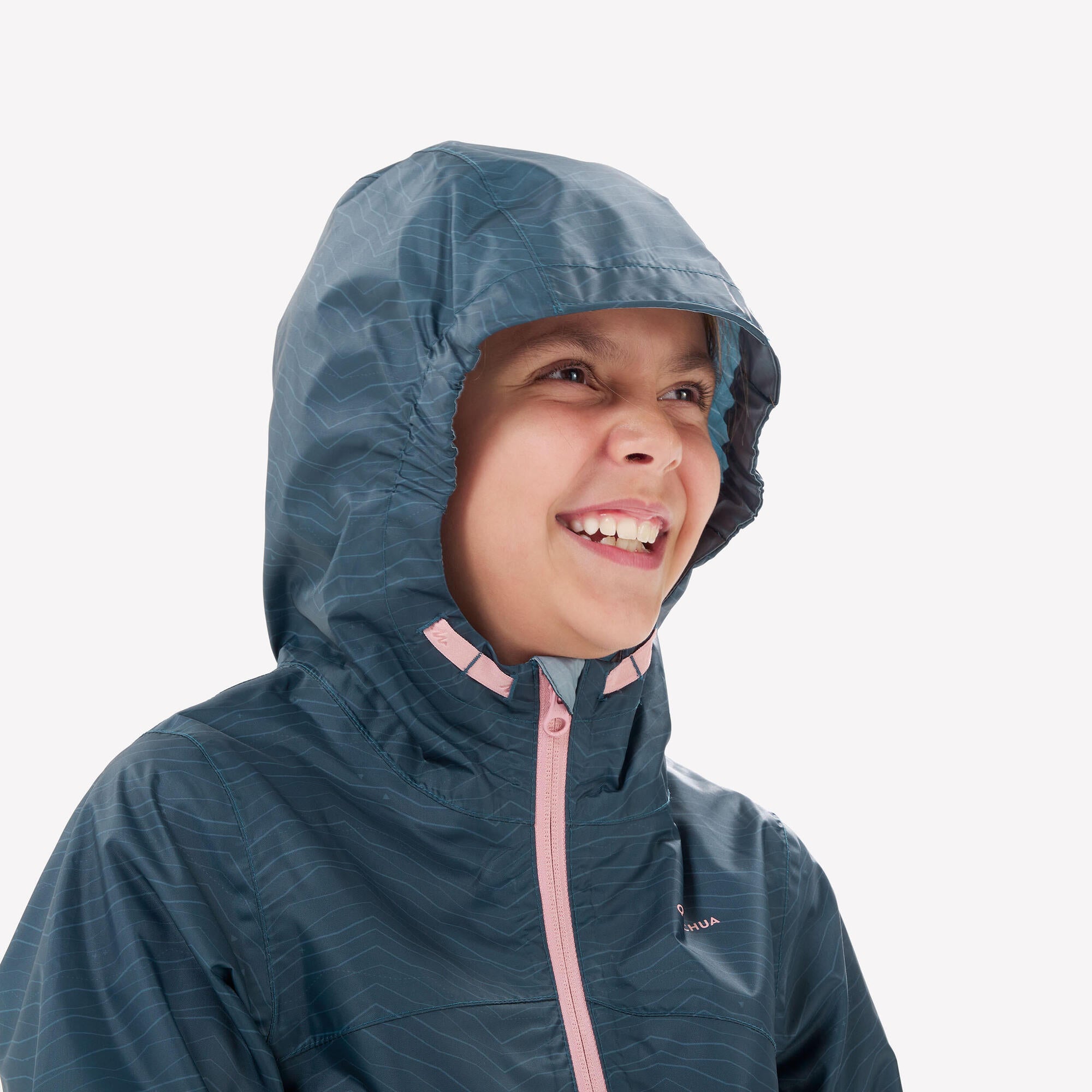 quechua-mh150-wanderjacke-kinder-grau-wasserdicht-winddicht image 5