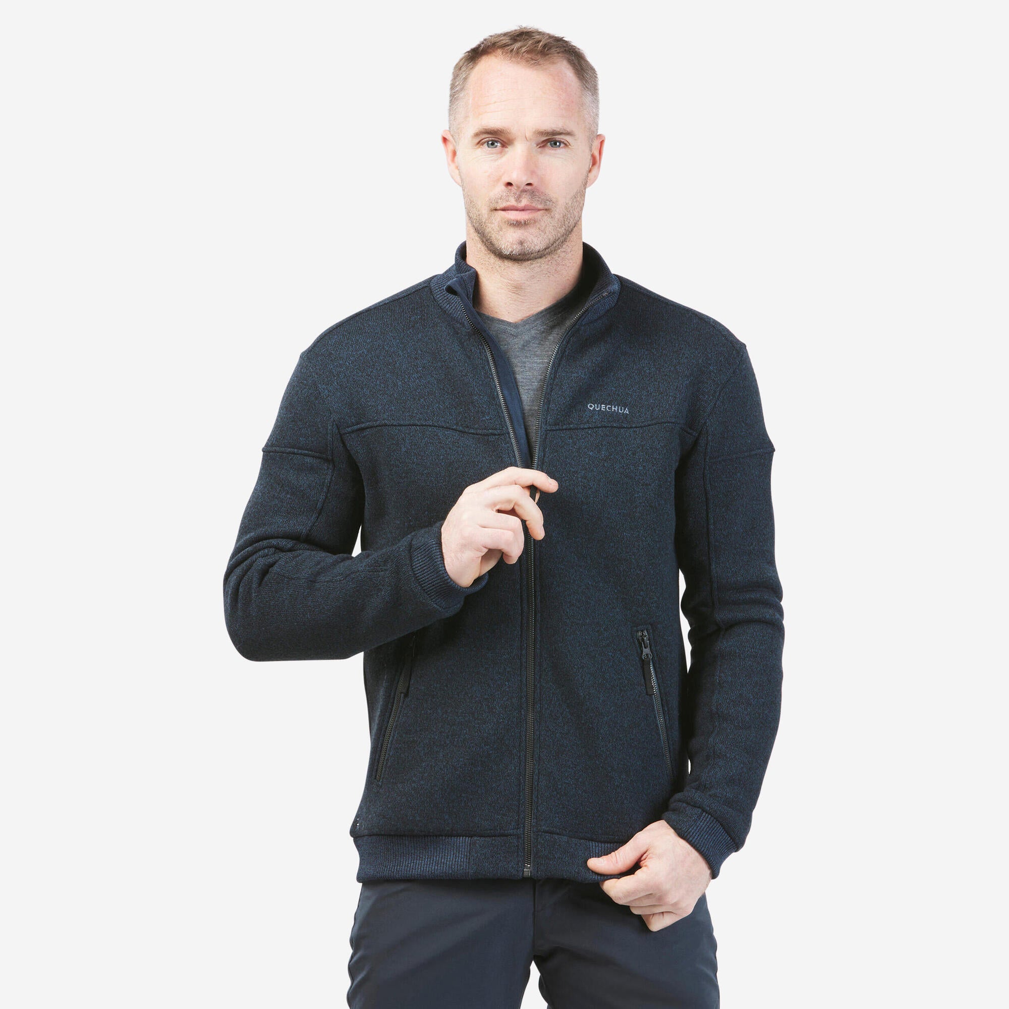 quechua-sh100-fleecejacke-herren-asphalt-blue-warm image 1