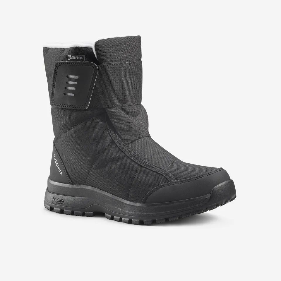 quechua-sh100-x-warm-damen-winterstiefel-schwarz-wasserdicht image 1