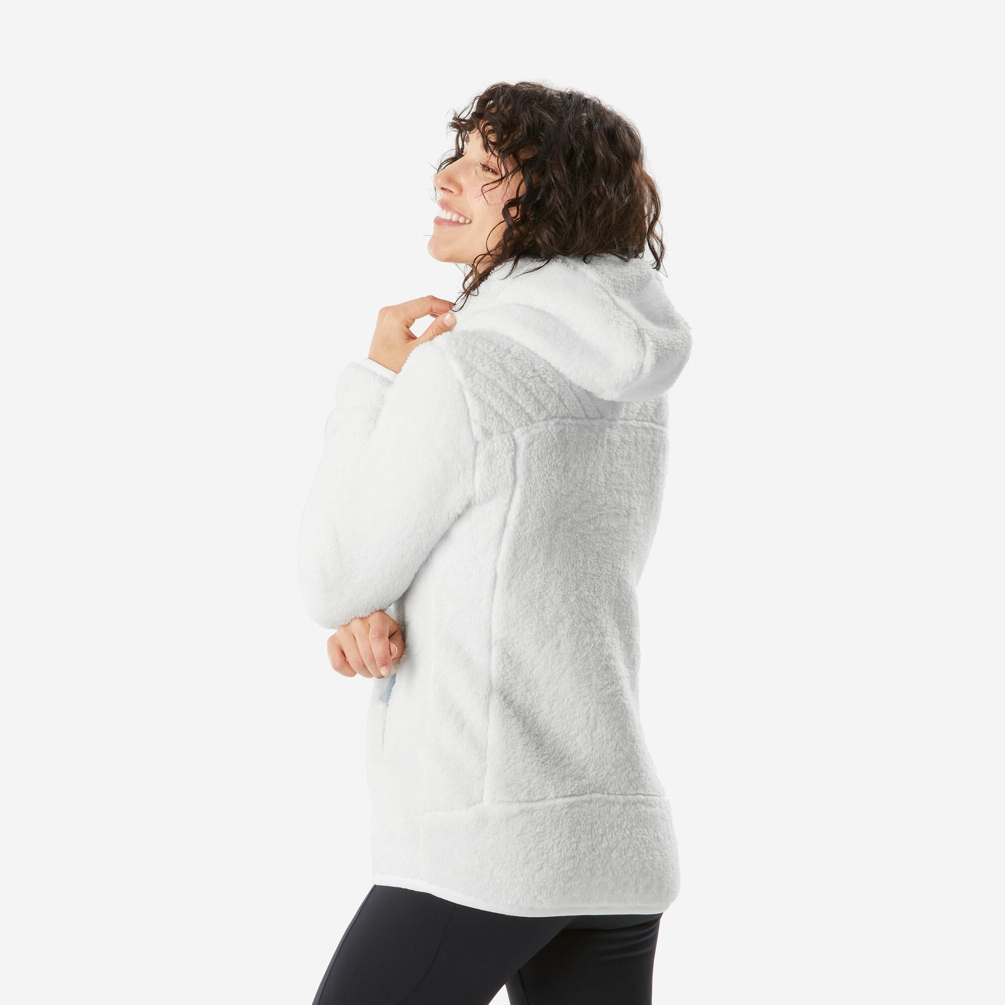 quechua-sh500-fleecejacke-damen-mit-kapuze-warm image 4