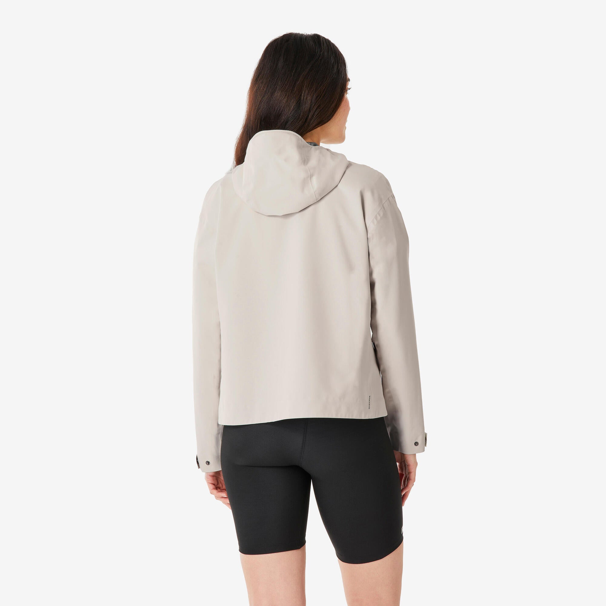 quechua-mh100-regenjacke-damen-pearl-beige-wasserdicht image 4