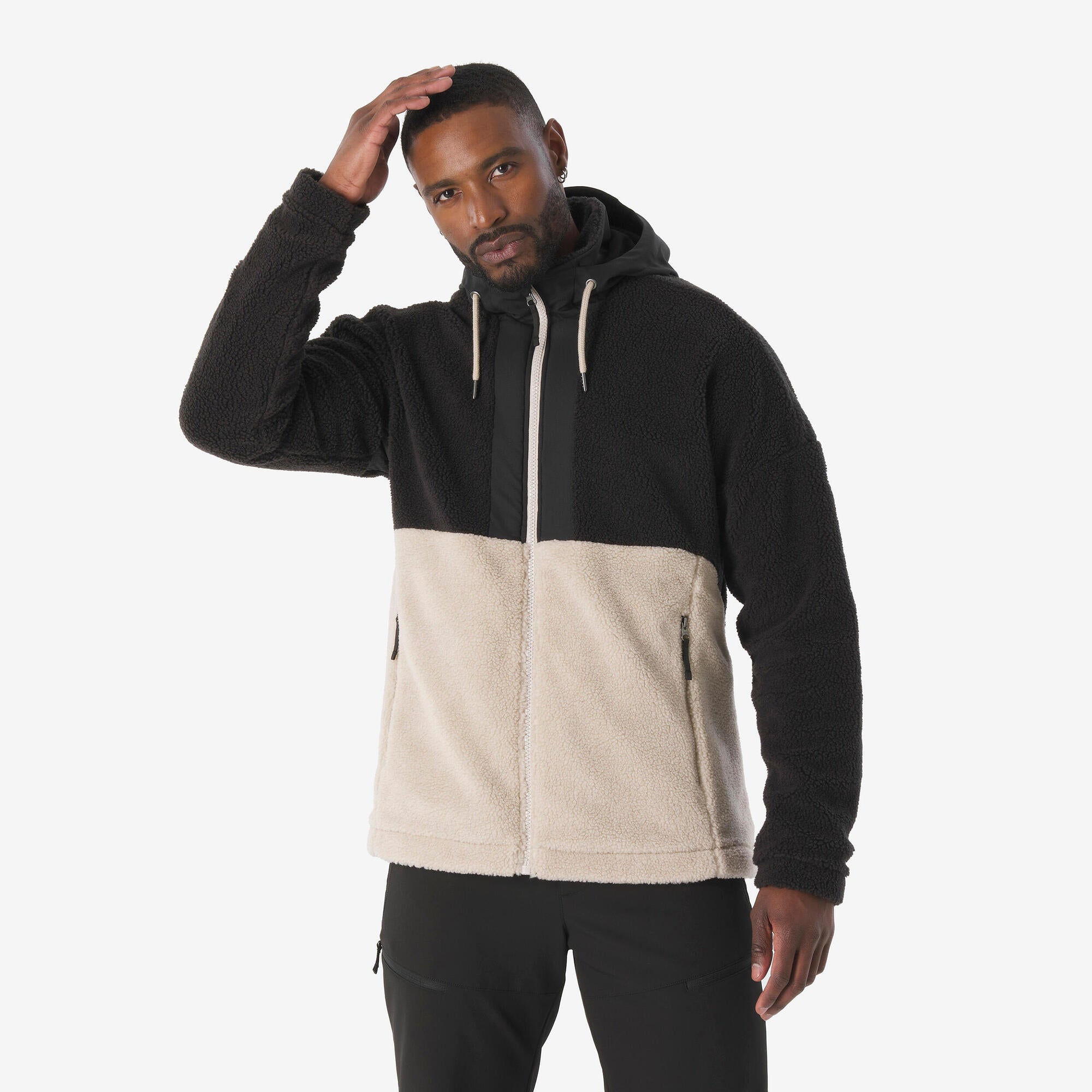 quechua-nh900-sherpa-fleecejacke-herren-lunar-beige image 1