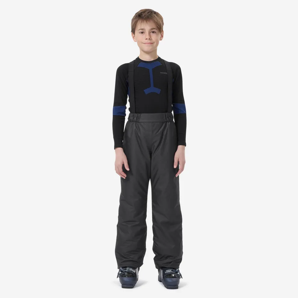 wedze-100-skihose-kinder-carbon-grau-warm-wasserdicht image 1