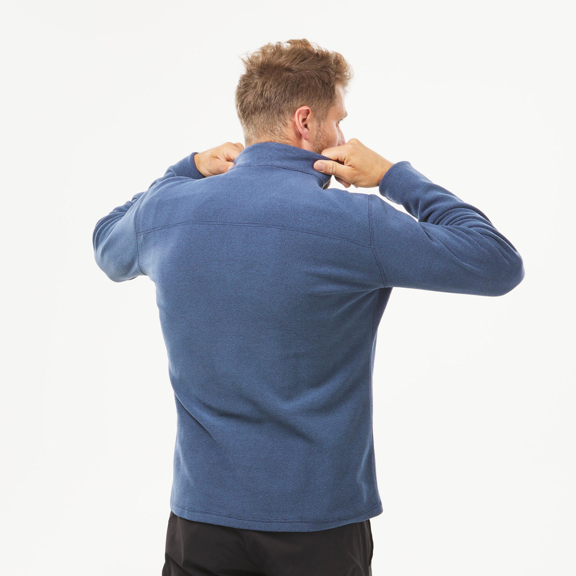 quechua-mh100-herren-fleecepullover-half-zip-schieferblau image 3